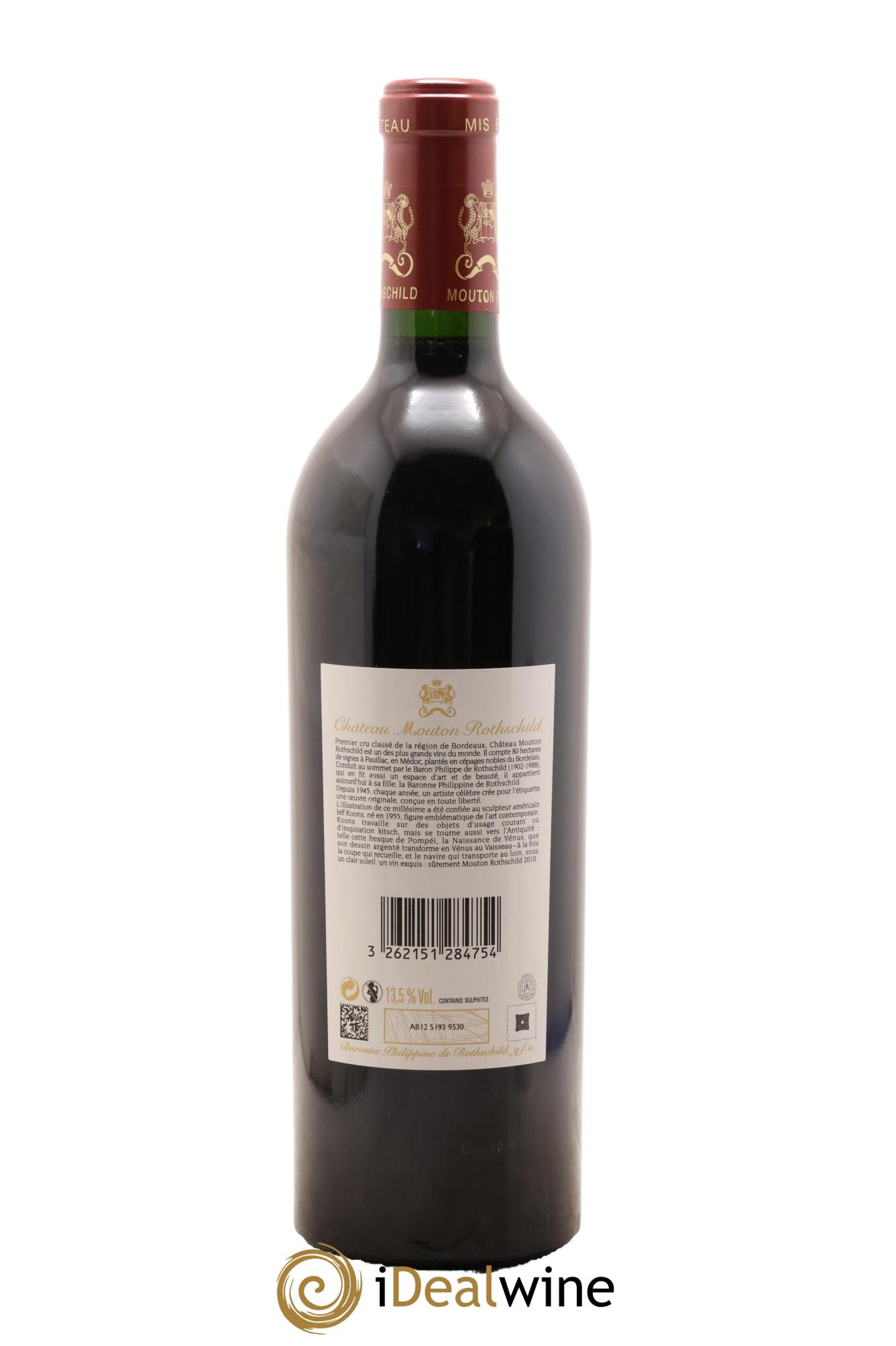 Château Mouton Rothschild 1er Grand Cru Classé 2010 - Lot de 1 bouteille - 1
