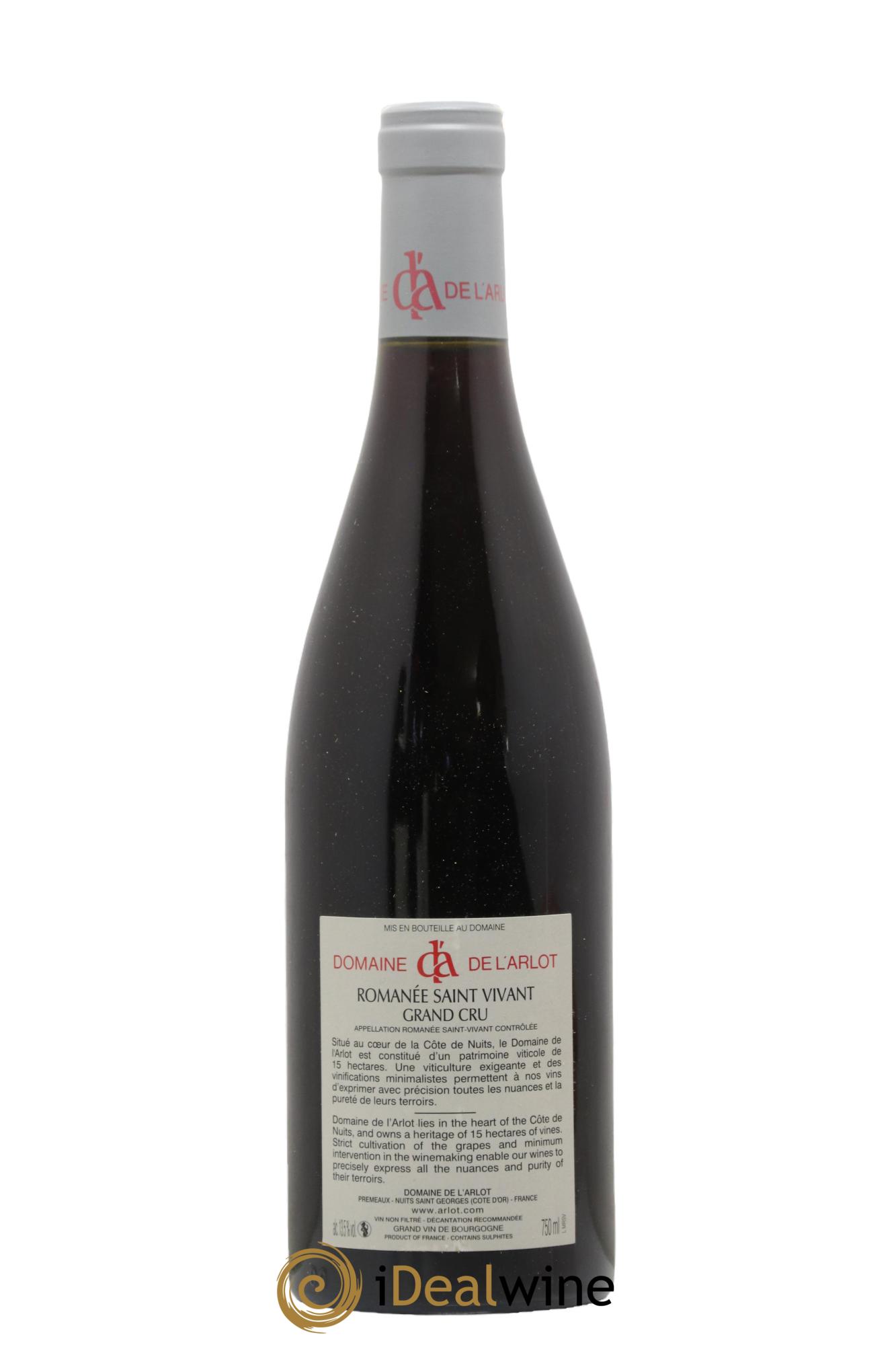 Romanée-Saint-Vivant Grand Cru Domaine de l'Arlot 2011 - Lot de 1 bouteille - 2
