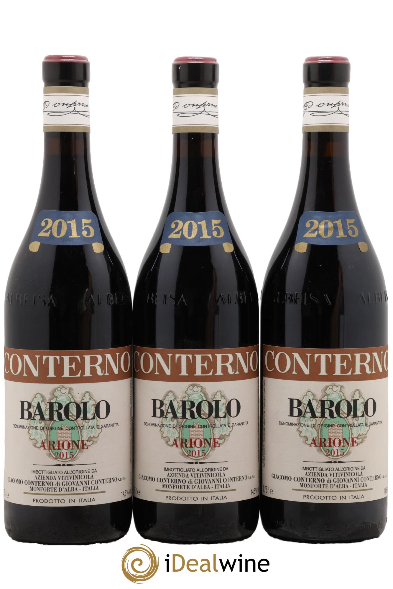 Barolo DOCG Arione Giacomo Conterno 2015 - Posten von 3 Flaschen - 0