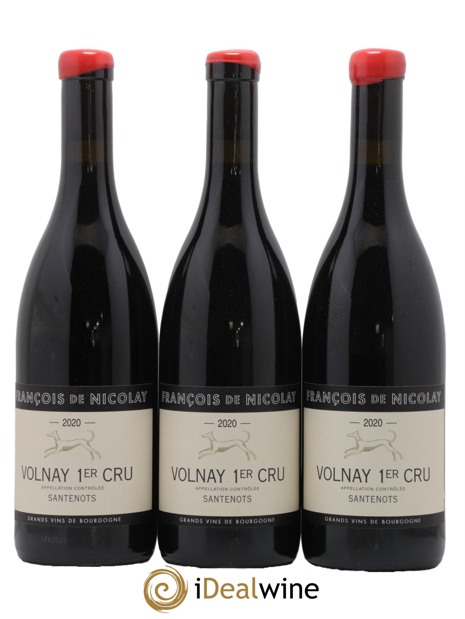 Volnay 1er Cru Santenots François de Nicolay 2020 - Lot de 3 bouteilles - 0