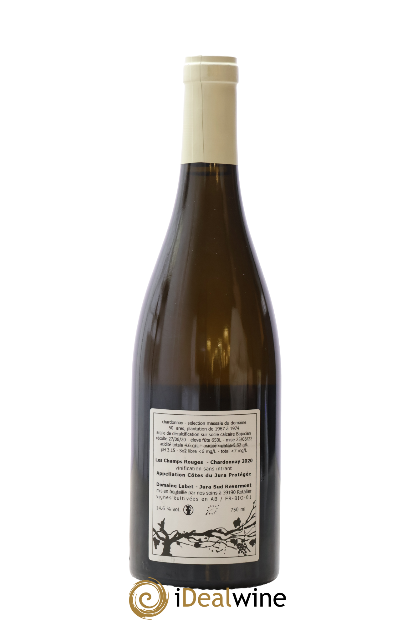 Côtes du Jura Chardonnay Les Champs Rouges Romain - Julien - Charline Labet 2020 - Posten von 1 Flasche - 1