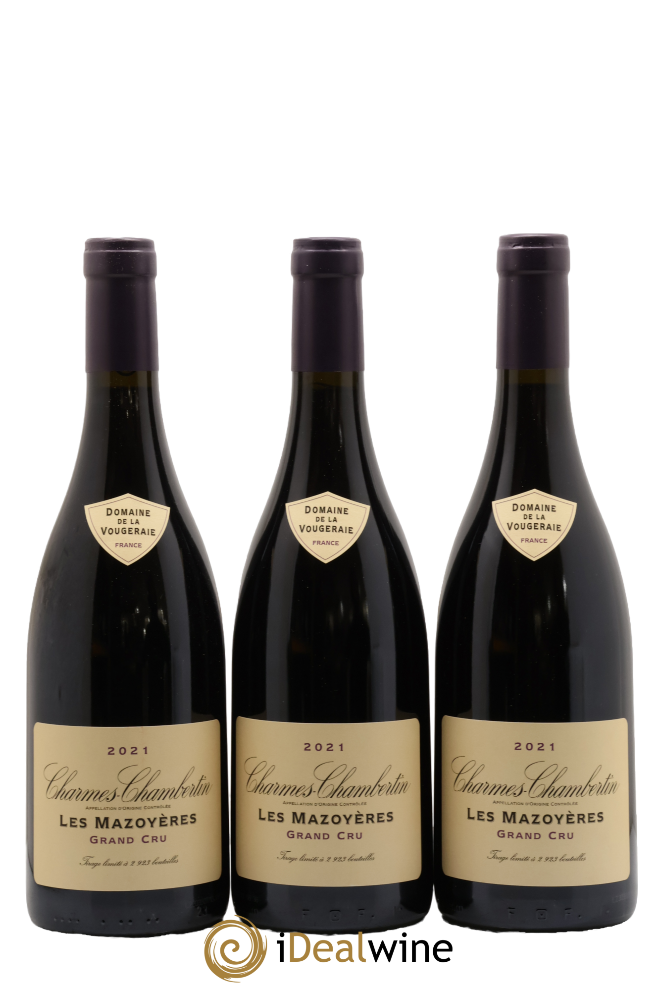 Charmes-Chambertin Grand Cru Les Mazoyères La Vougeraie 2021 - Lot de 3 bouteilles - 0