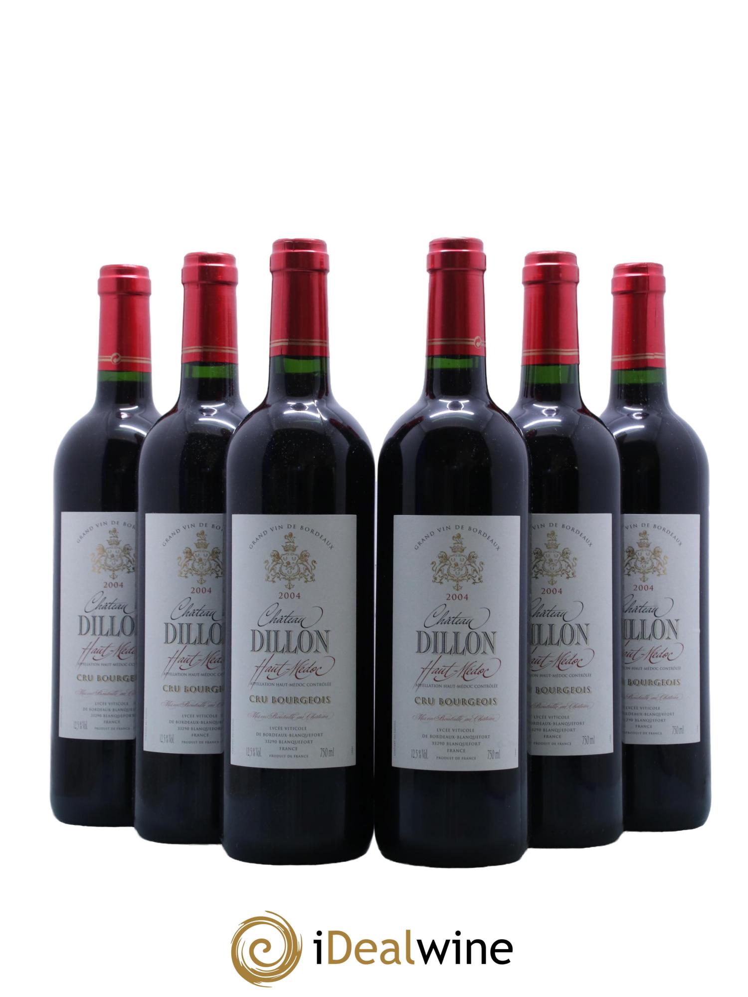 Château Dillon Cru Bourgeois 2004 - Posten von 6 Flaschen - 0