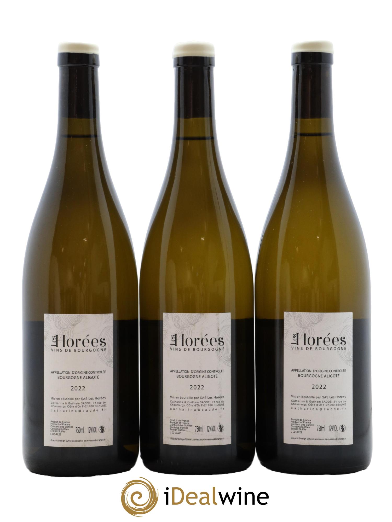 Bourgogne Aligoté En Coulezain Les Horées 2022 - Lot de 3 bouteilles - 1