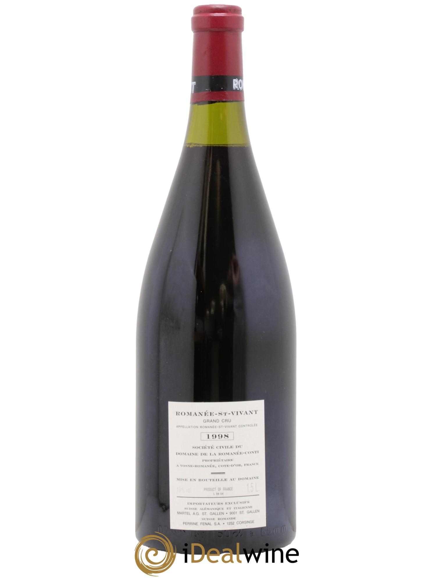 Romanée-Saint-Vivant Grand Cru Domaine de la Romanée-Conti 1998 - Lot of 1 magnum - 1