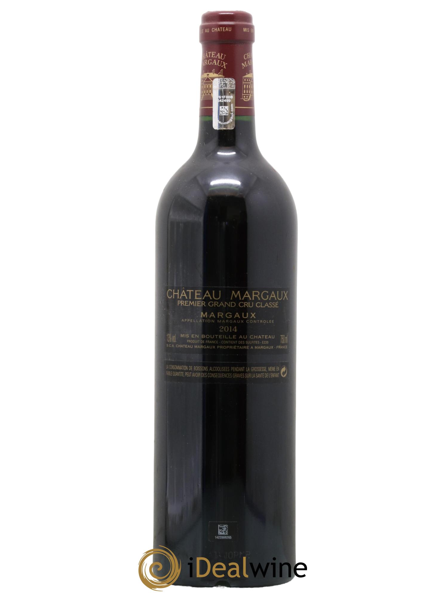 Château Margaux 1er Grand Cru Classé 2014 - Lot de 1 bouteille - 1