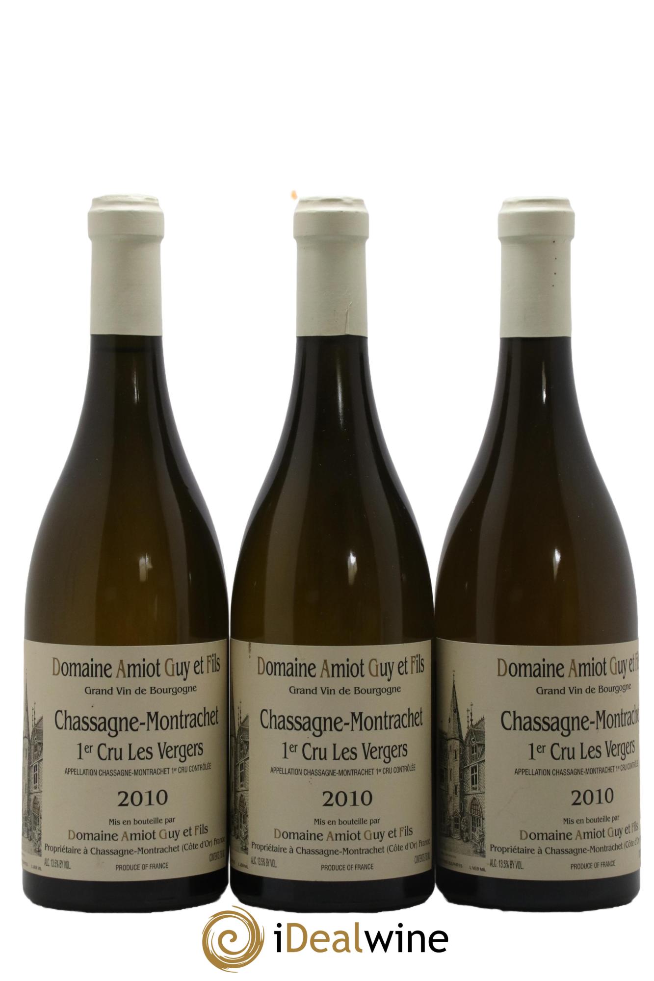 Chassagne-Montrachet 1er Cru Les Vergers Guy Amiot & Fils 2010 - Lot de 3 bouteilles - 0