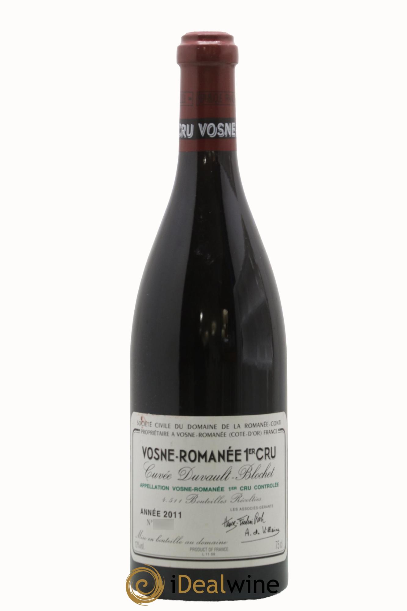 Vosne-Romanée 1er Cru Cuvée Duvault Blochet Domaine de la Romanée-Conti 2011 - Lot of 1 bottle - 0