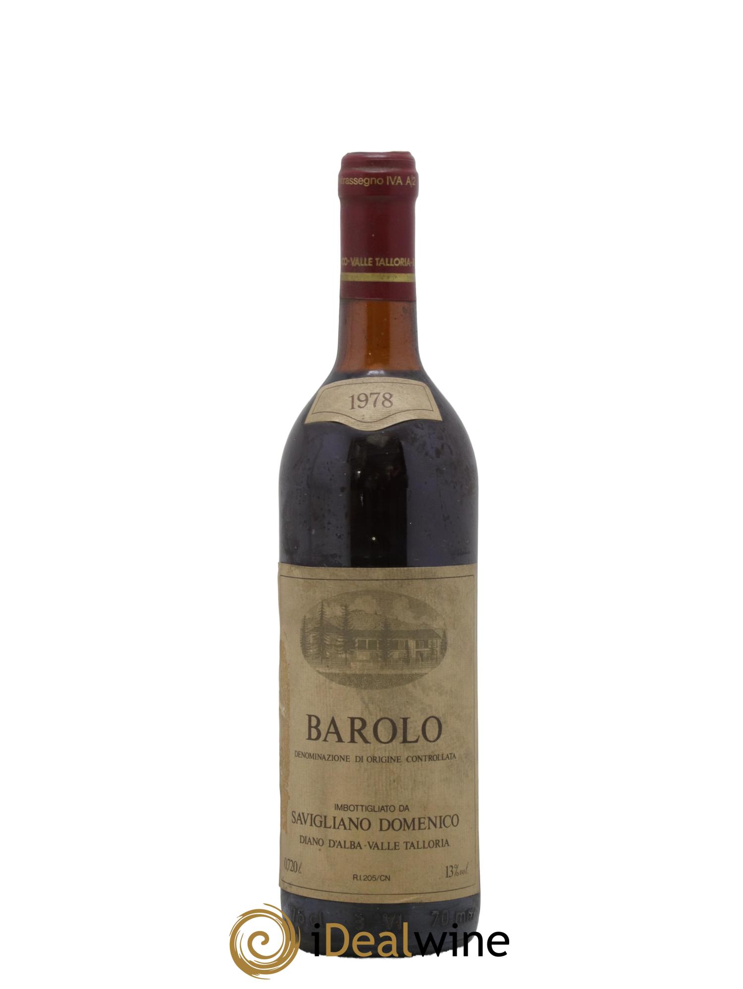 Barolo Savigliano Domenico 1978 - Lot de 1 bouteille - 0