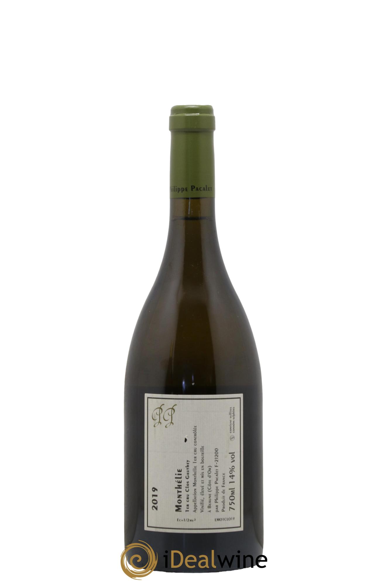 Monthélie 1er Cru Clos Gauthey Philippe Pacalet 2019 - Lot de 1 bouteille - 1