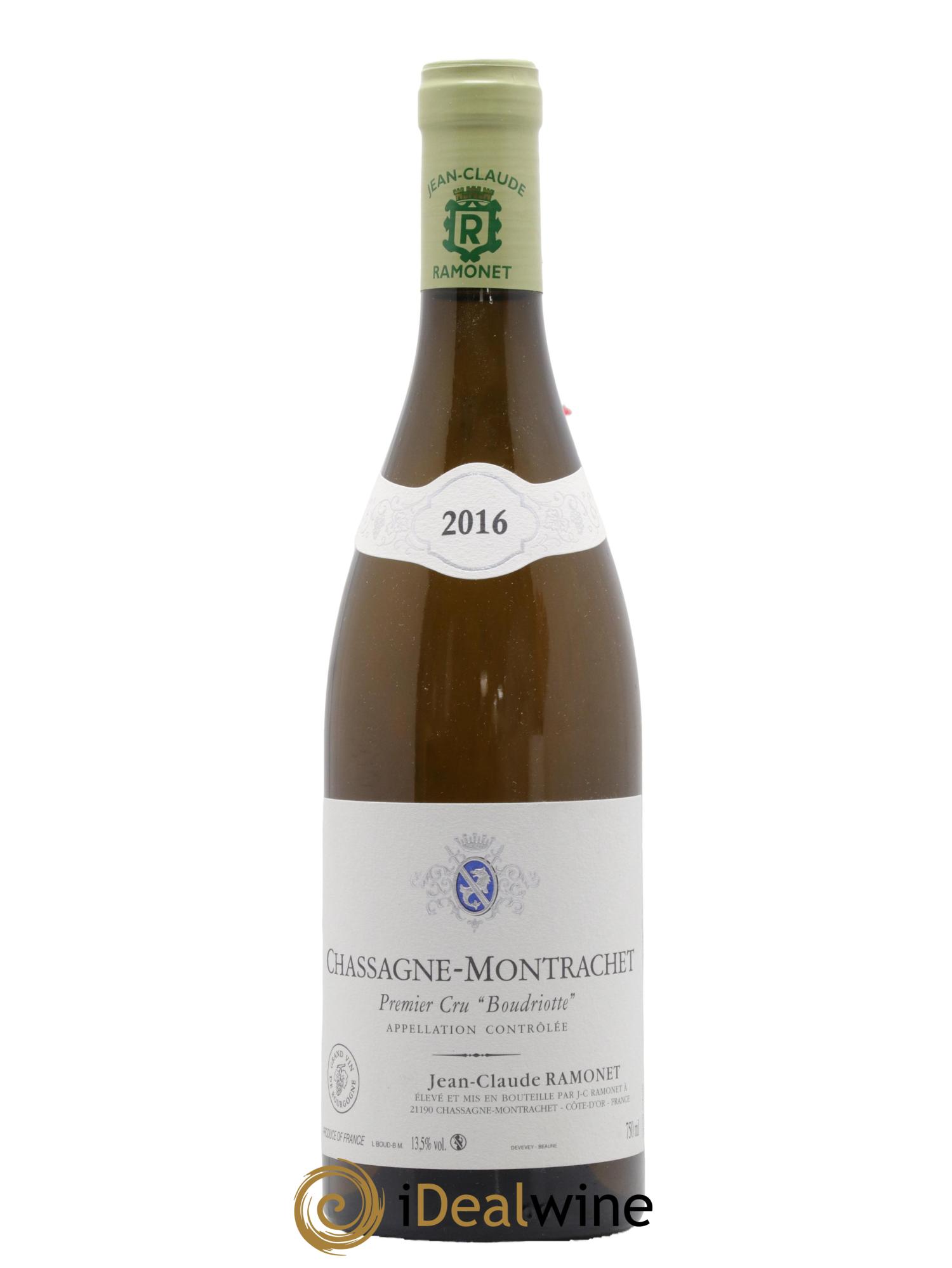 Chassagne-Montrachet 1er Cru Boudriotte Ramonet (Domaine) 2016 - Lot de 1 bouteille - 0
