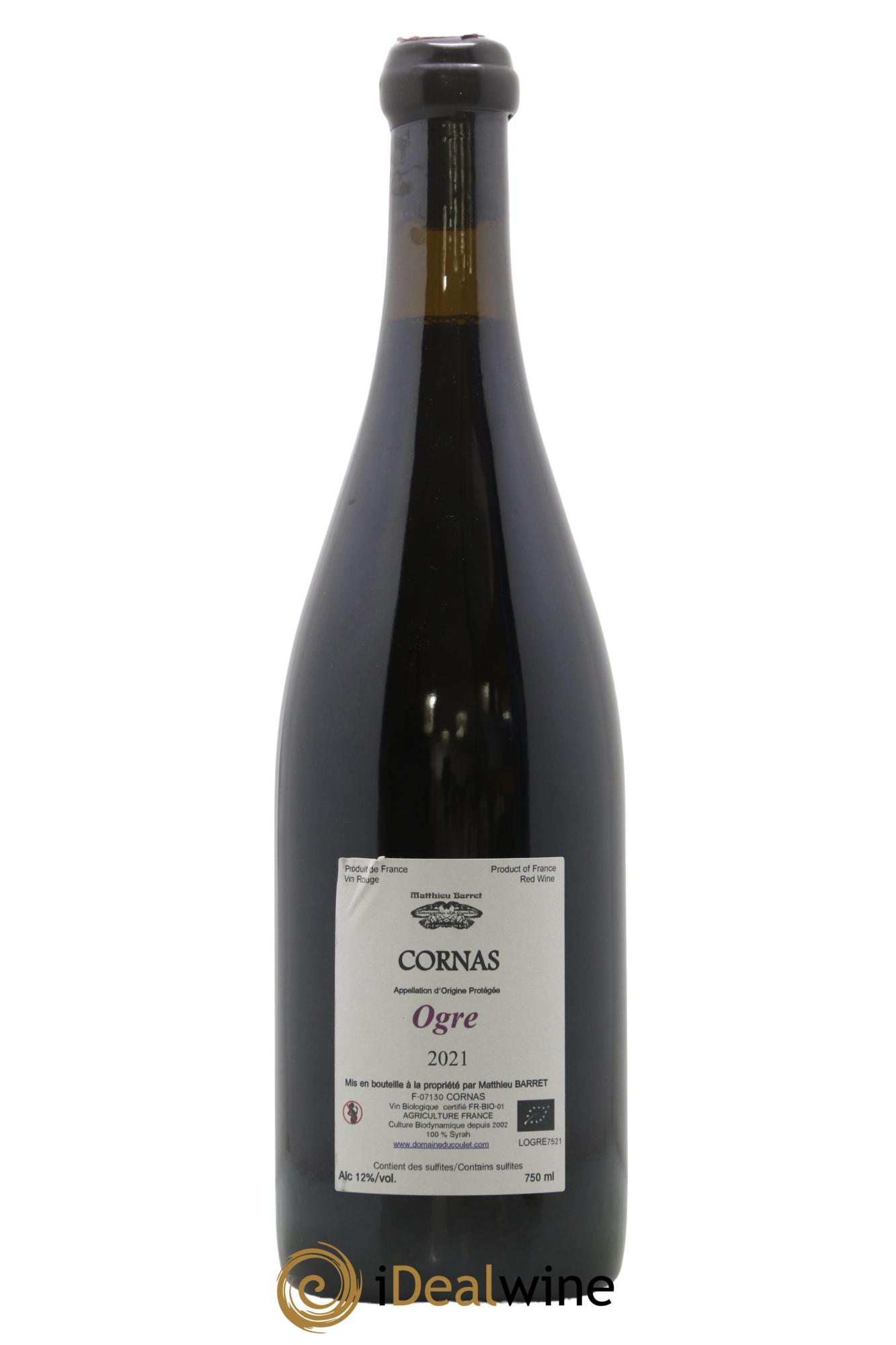 Cornas Ogre Coulet (Domaine du) - Matthieu Barret 2021 - Lot de 1 bouteille - 1