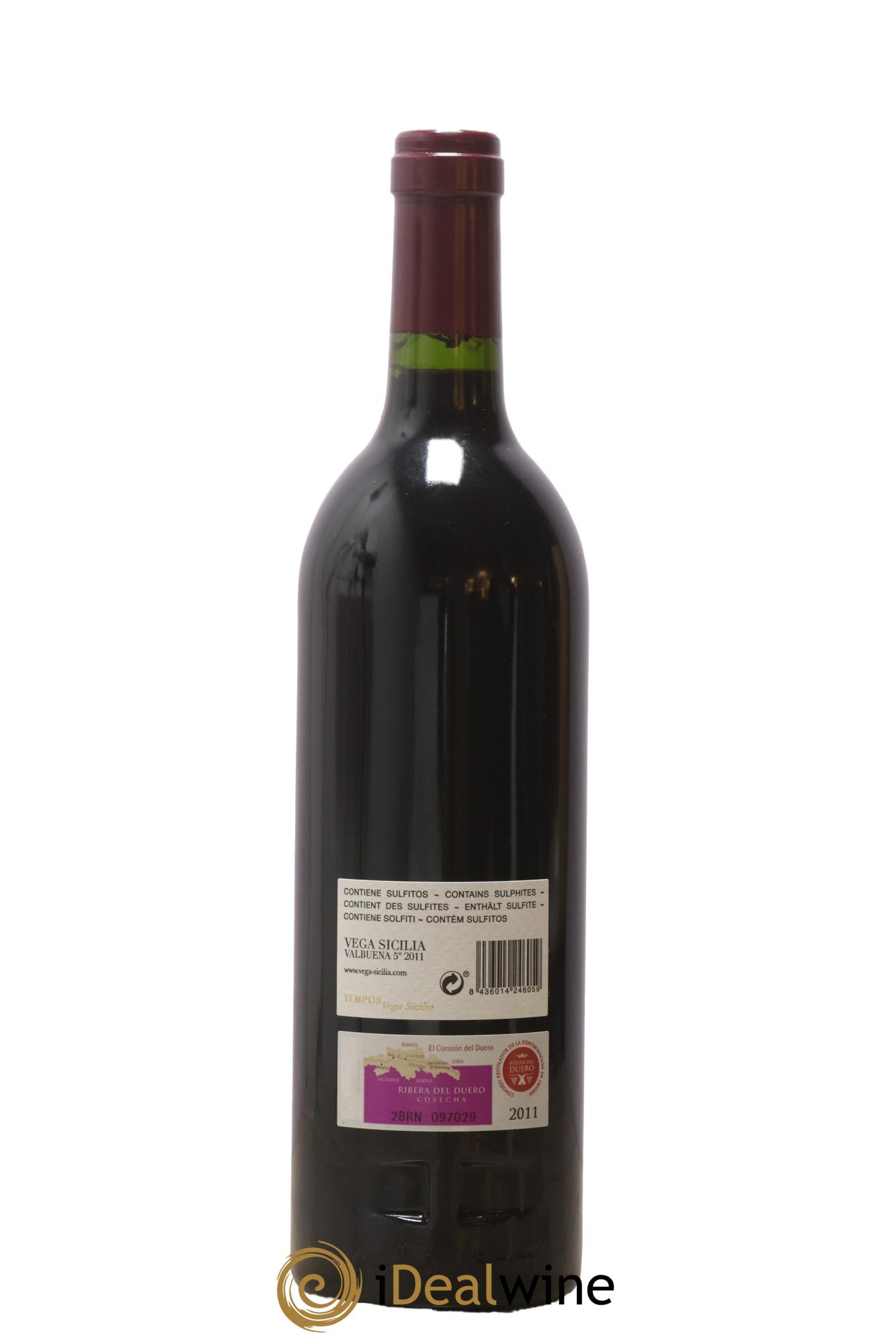 Ribera Del Duero DO Vega Sicilia Valbuena 5 ano Famille Alvarez 2011 - Lot de 1 bouteille - 1