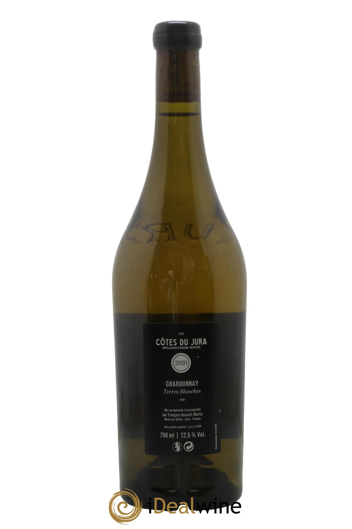 Côtes du Jura Chardonnay Terres Blanches François Rousset Martin 2020 - Lot de 1 bouteille - 1