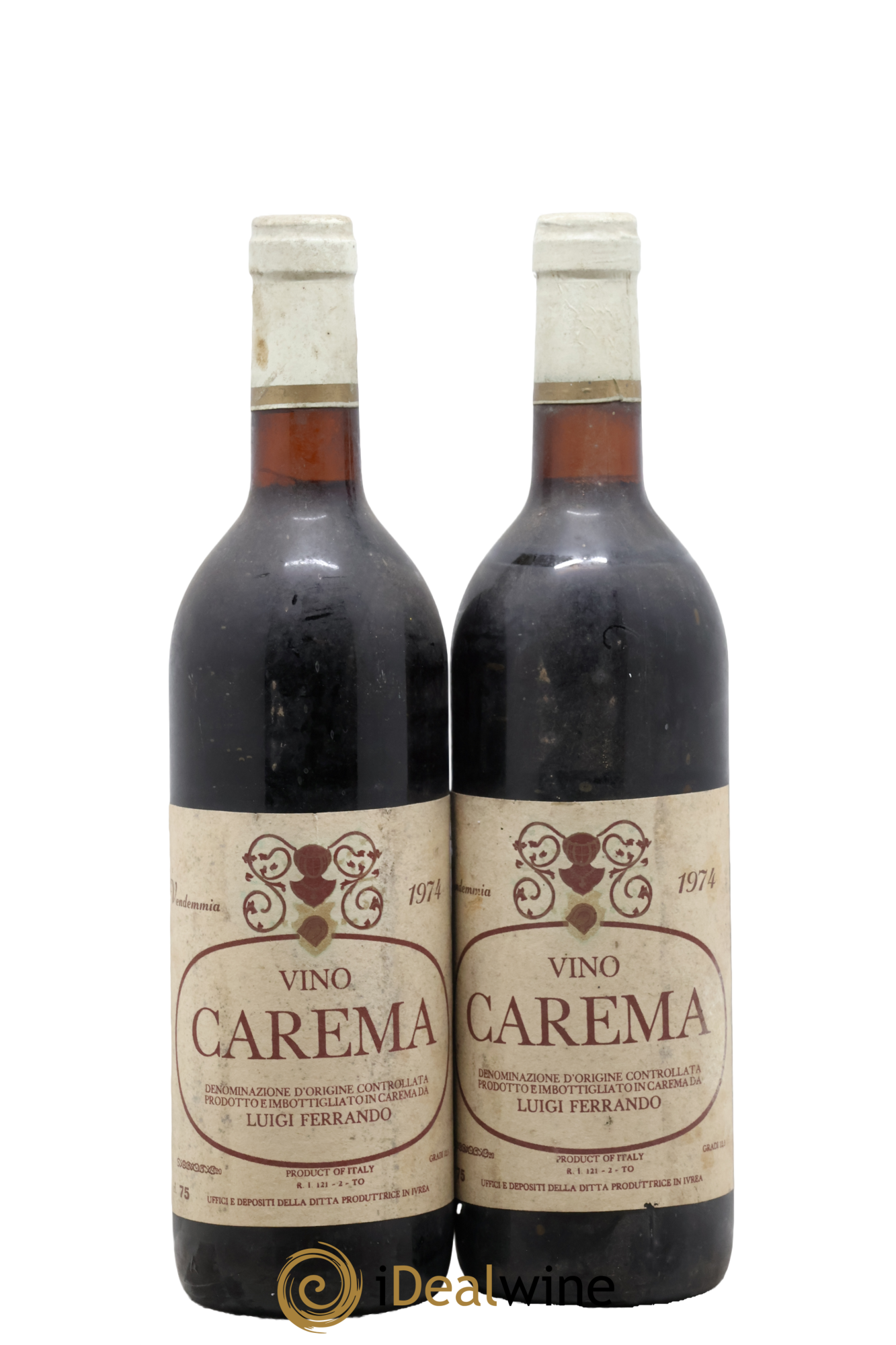 Italie Carema Luigi Ferrando 1974 - Lot de 2 bouteilles - 0