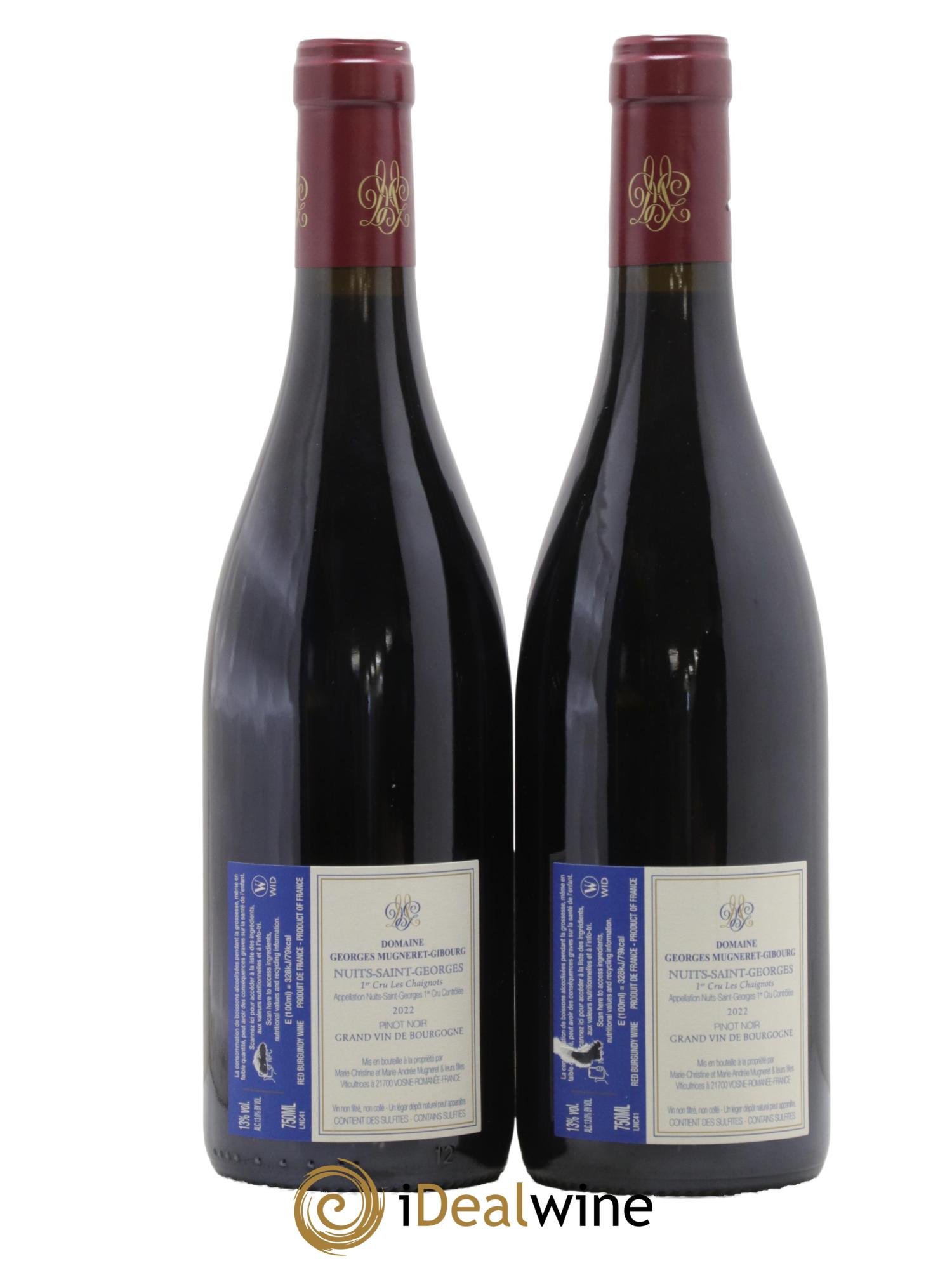 Nuits-Saint-Georges 1er Cru Les Chaignots Mugneret-Gibourg (Domaine)  2022 - Lot de 2 bouteilles - 1