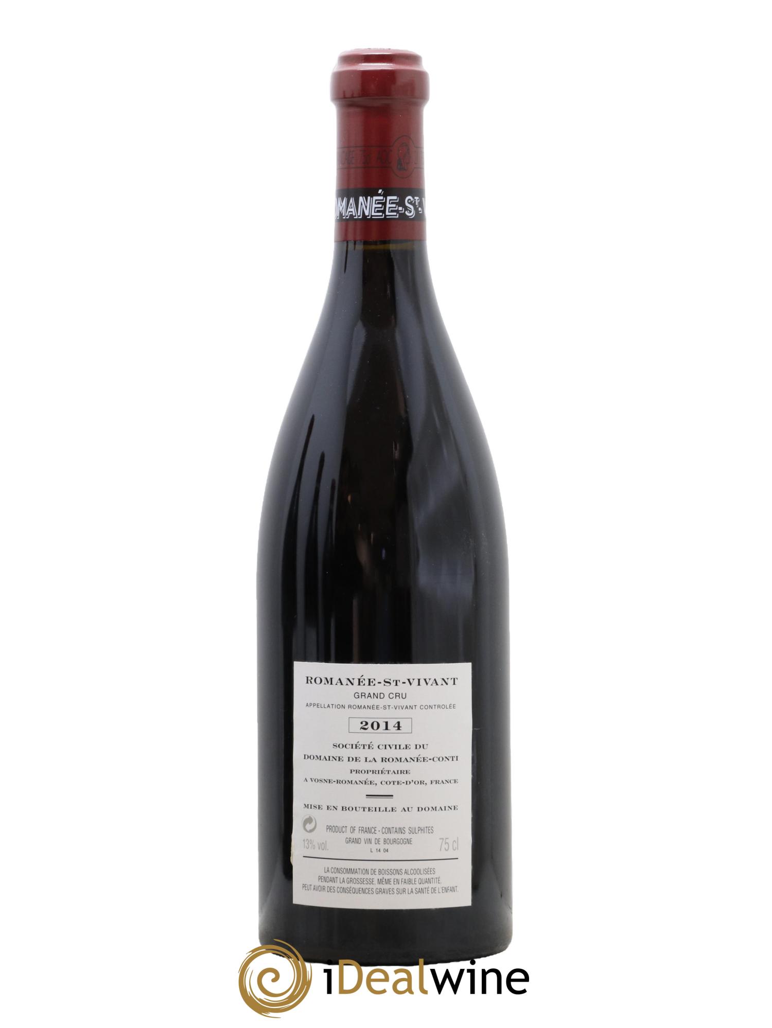Romanée-Saint-Vivant Grand Cru Domaine de la Romanée-Conti  2014 - Posten von 1 Flasche - 1
