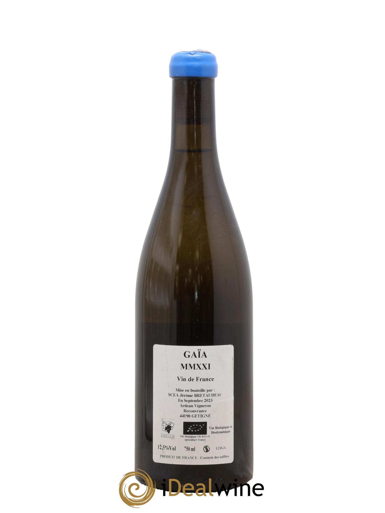Muscadet-Sèvre-et-Maine Gaia Jérôme Bretaudeau - Domaine de Bellevue 2021 - Lot de 1 bouteille - 1