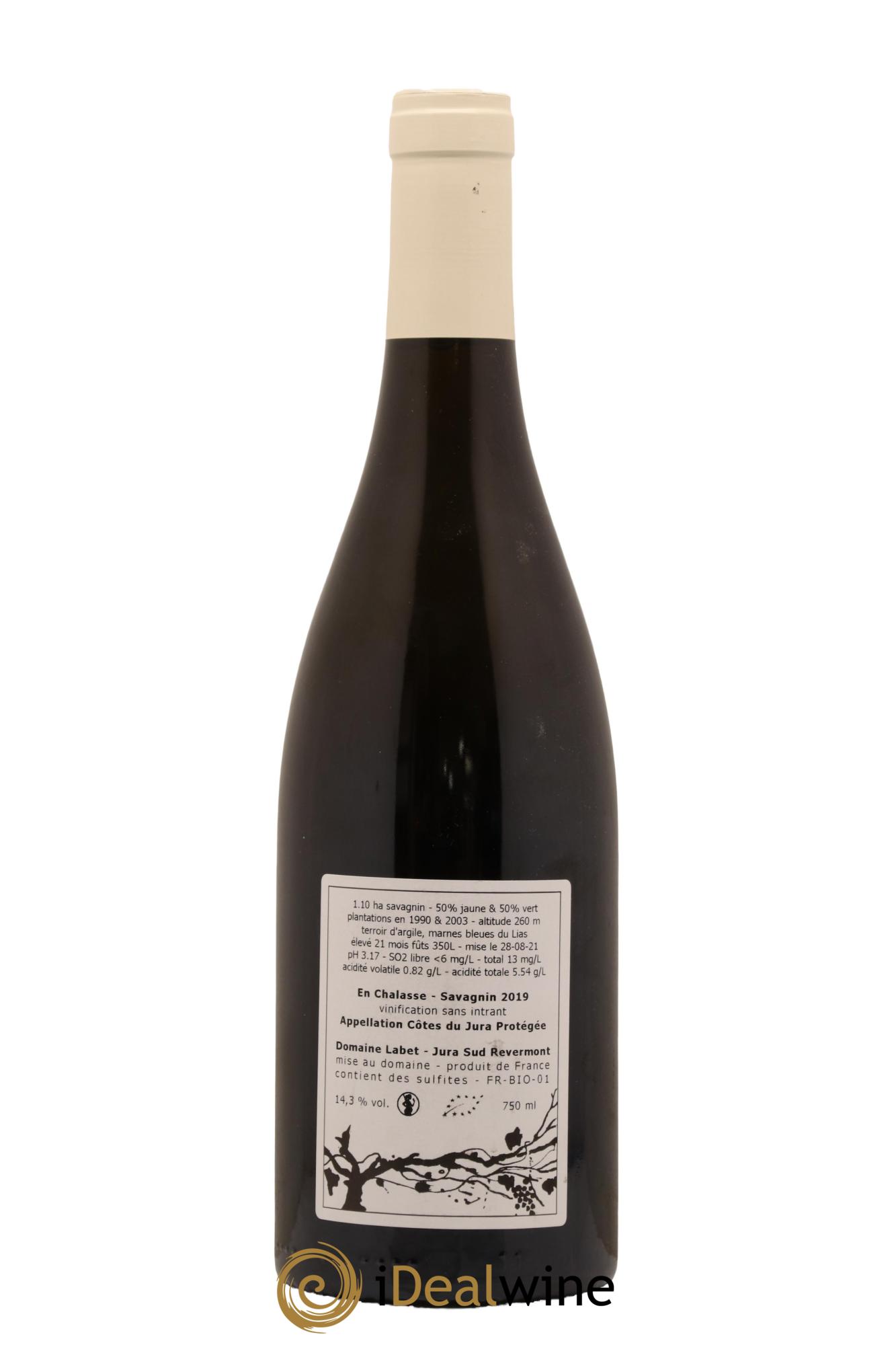 Côtes du Jura Fleur de Savagnin En Chalasse Romain - Julien - Charline Labet 2019 - Lot de 1 bouteille - 1