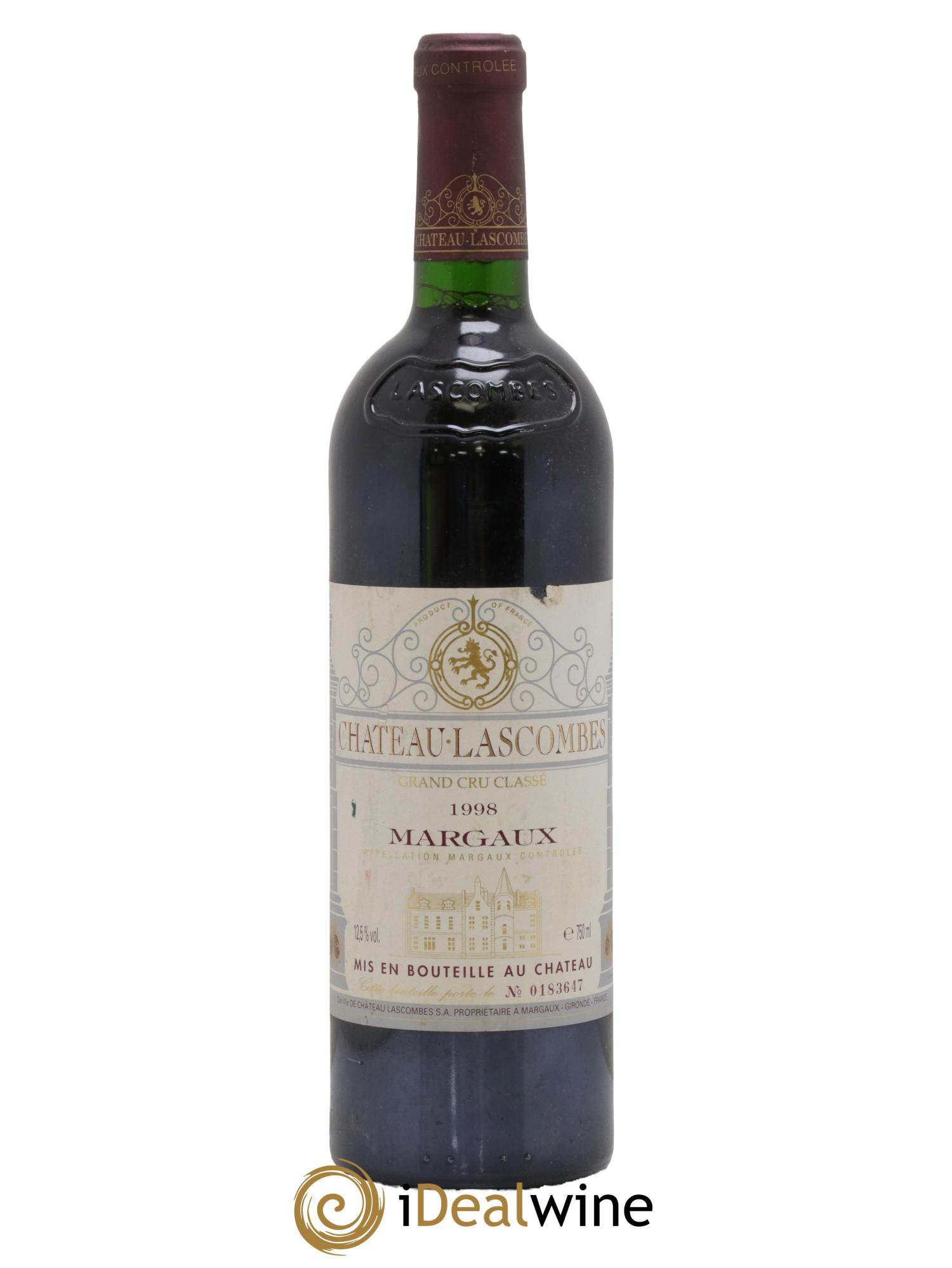 Château Lascombes 2ème Grand Cru Classé 1998 - Lot de 1 bouteille - 0