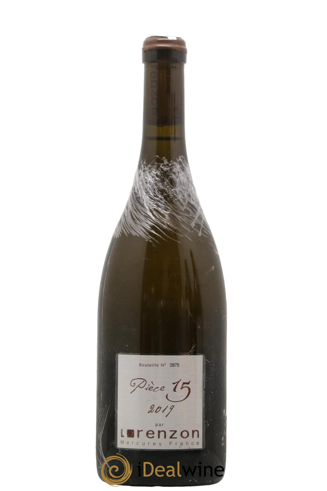 Mercurey 1er Cru Pièce 15 Bruno Lorenzon 2019 - Lot de 1 bouteille - 0