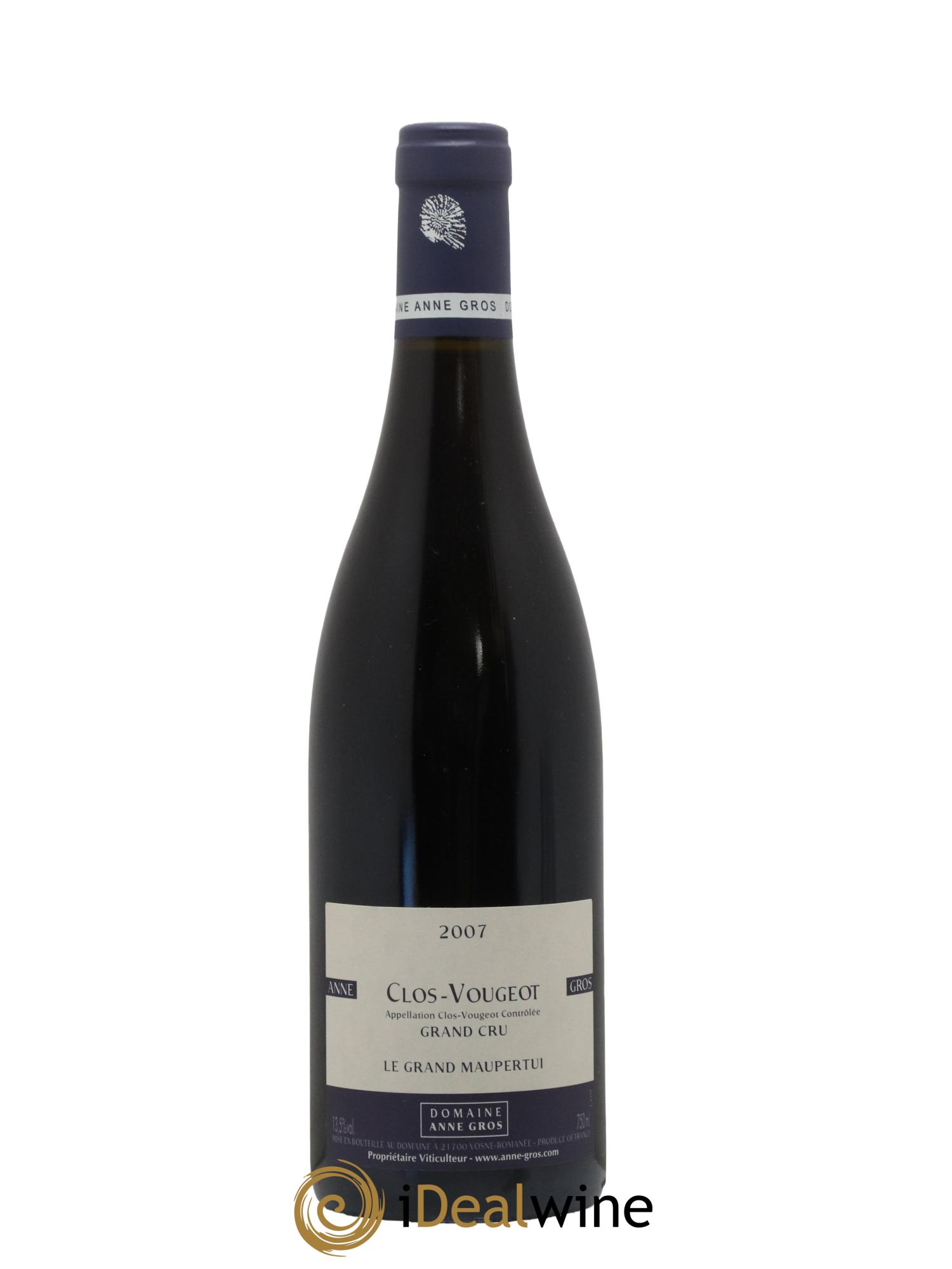 Clos de Vougeot Grand Cru Le Grand Maupertui Anne Gros 2007 - Lotto di 1 bottiglia - 0