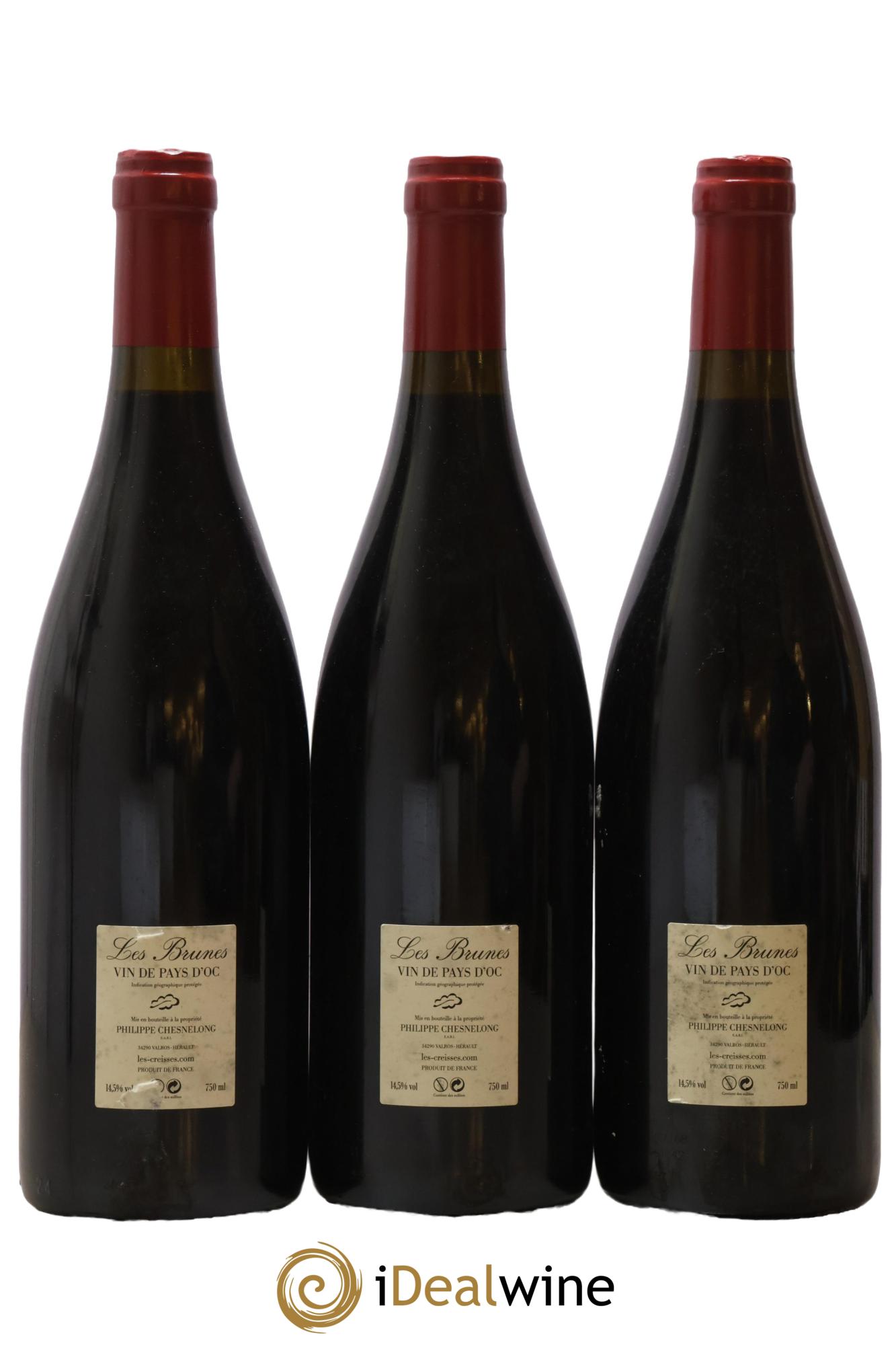Vin de France Les Brunes Les Creisses (Domaine) 2018 - Lot de 3 bouteilles - 1