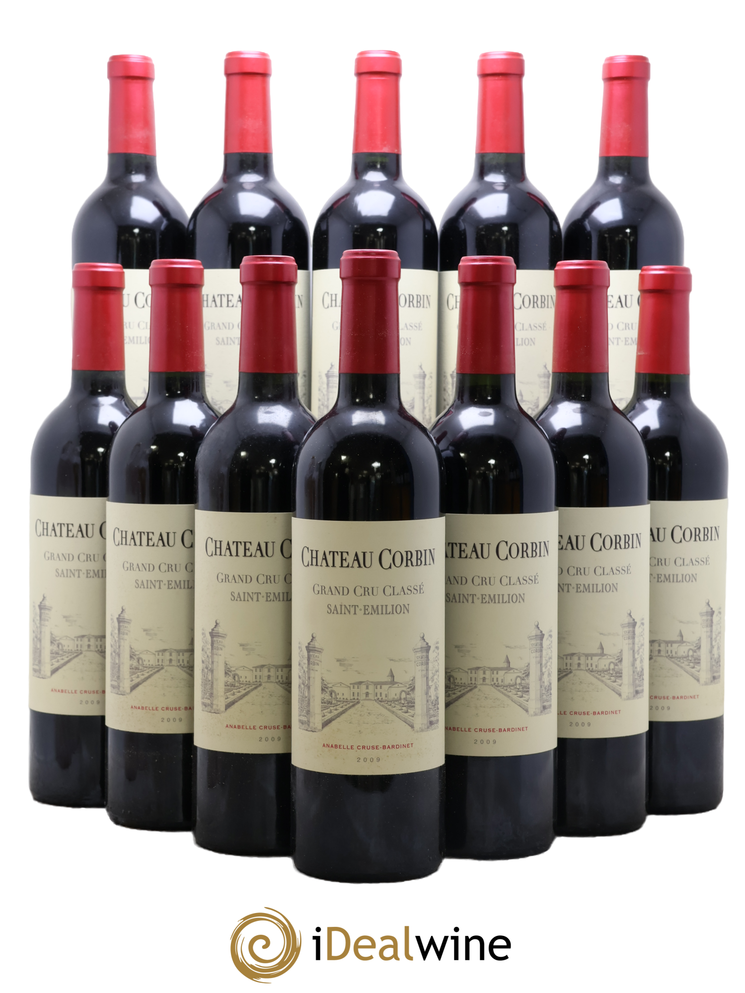 Château Corbin Grand Cru Classé 2009 - Lot de 12 bouteilles - 0
