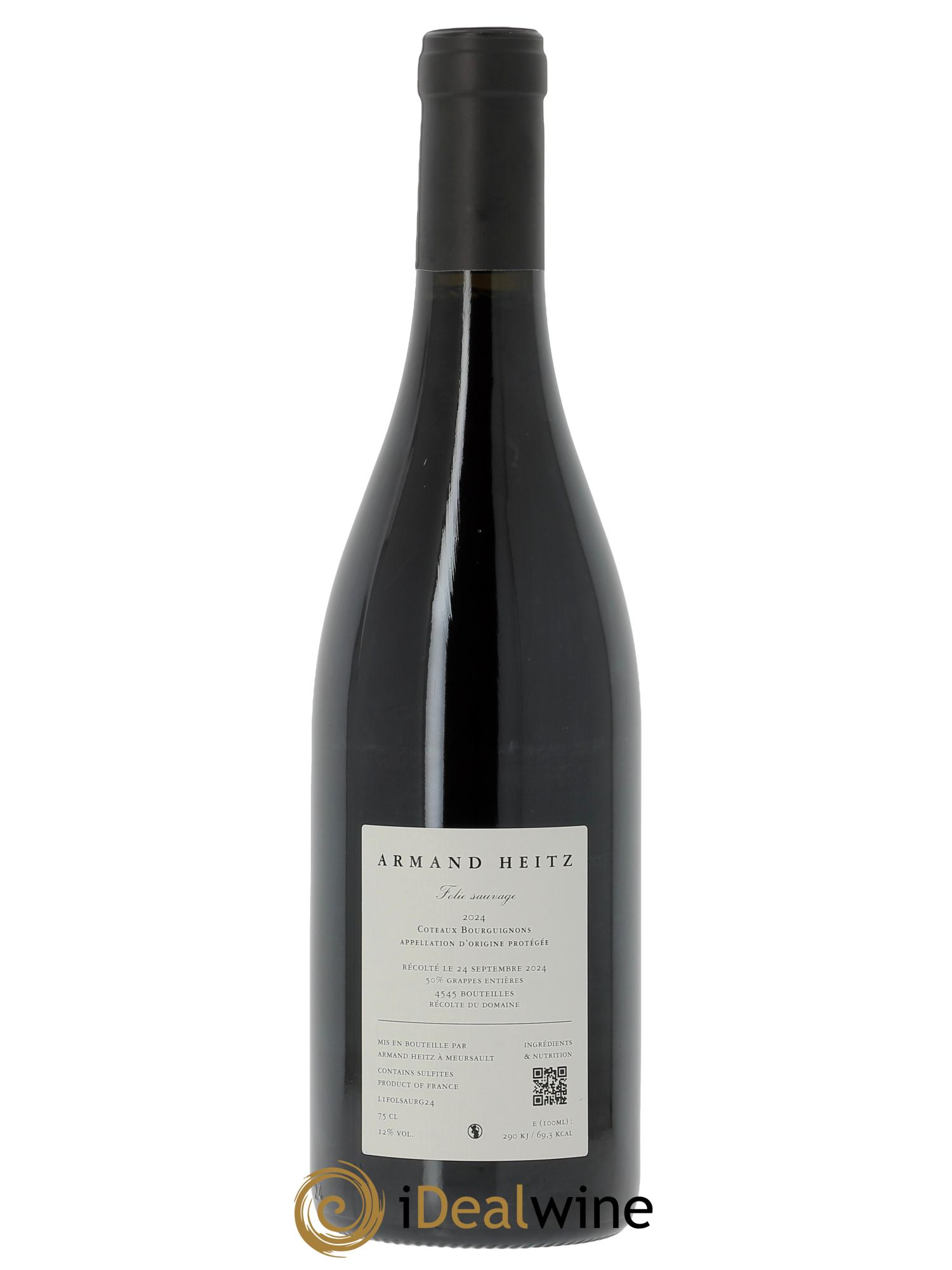 Coteaux Bourguignons Folie Sauvage Armand Heitz 2024 - Lotto di 1 bottiglia - 1