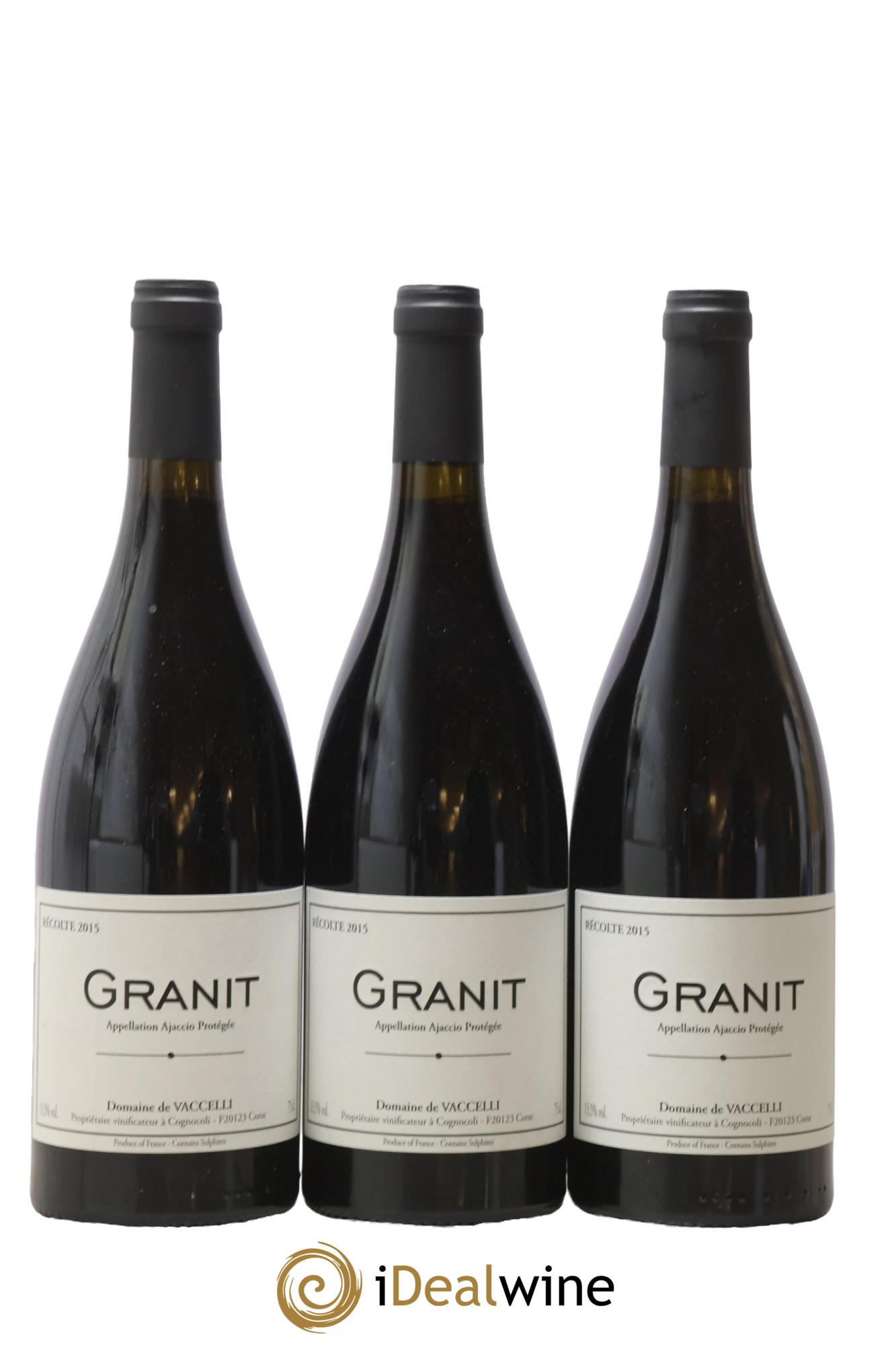 Ajaccio Granit Vaccelli 2015 - Posten von 3 Flaschen - 0