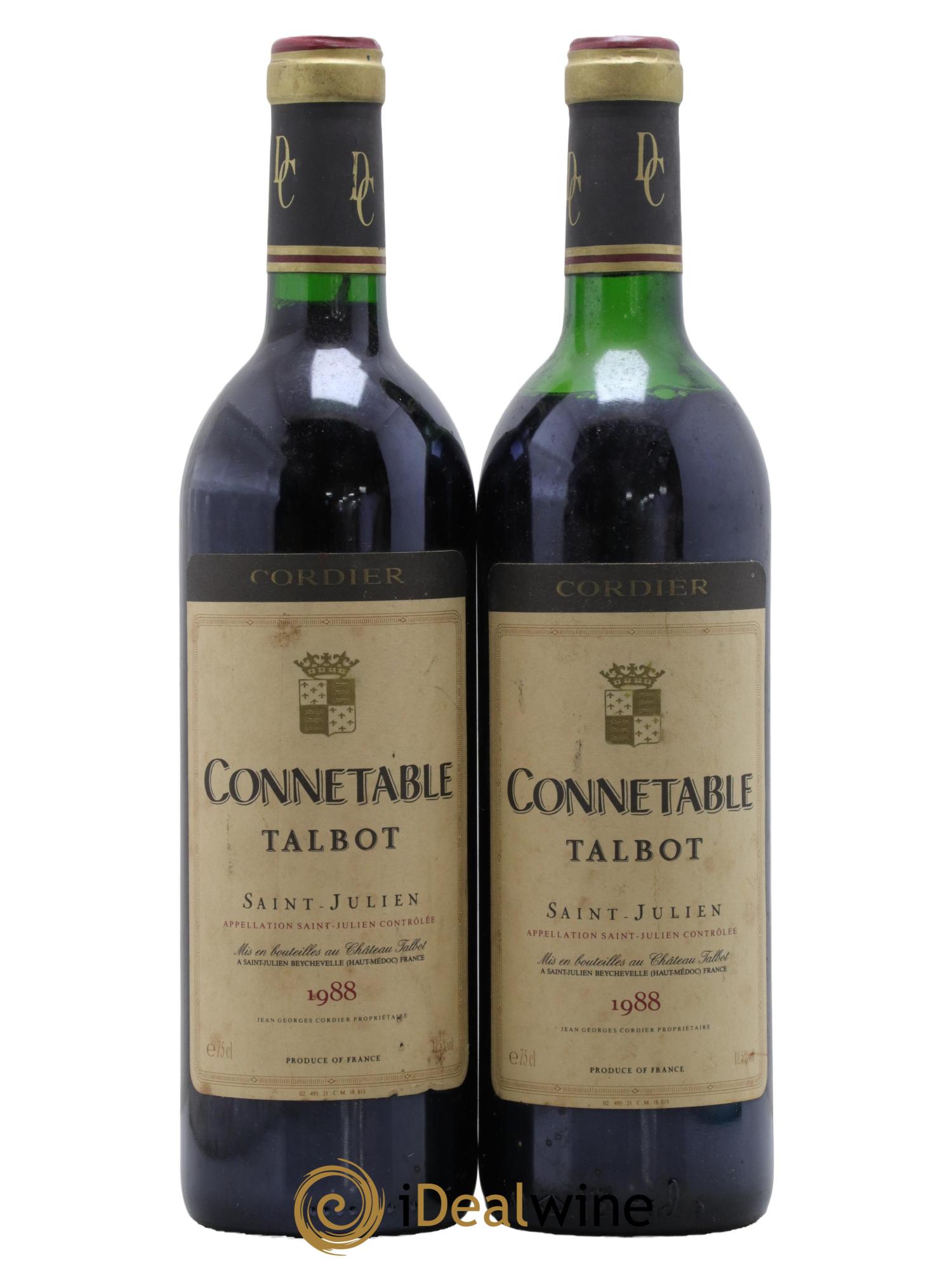 Connétable de Talbot Second Vin 1988 - Lotto di 2 bottiglie - 0