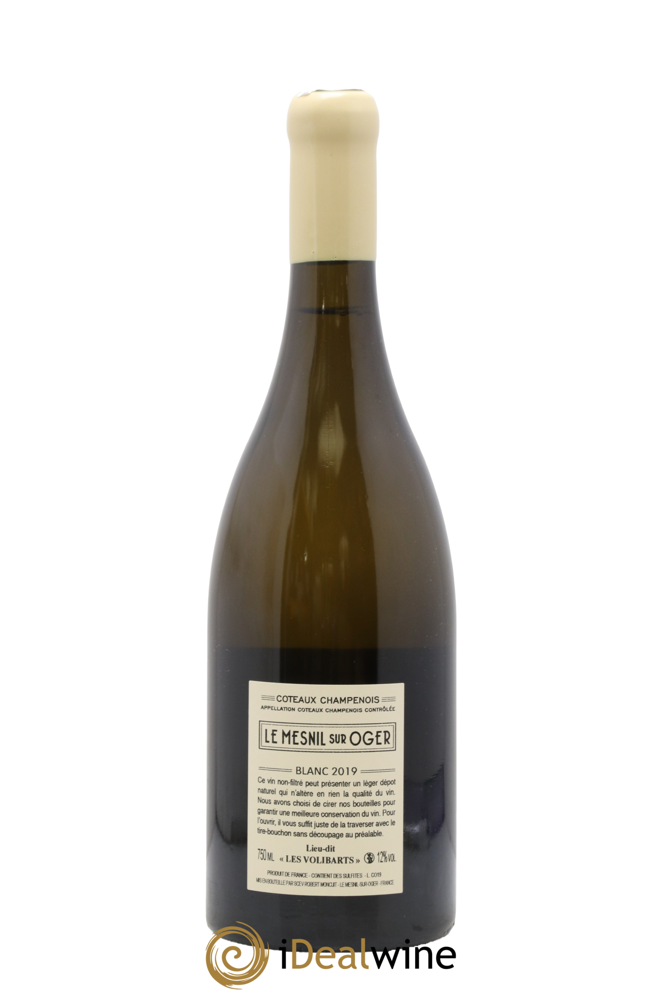 Coteaux Champenois Le Mesnil sur Oger Les Volibarts Robert Moncuit 2019 - Lot de 1 bouteille - 1