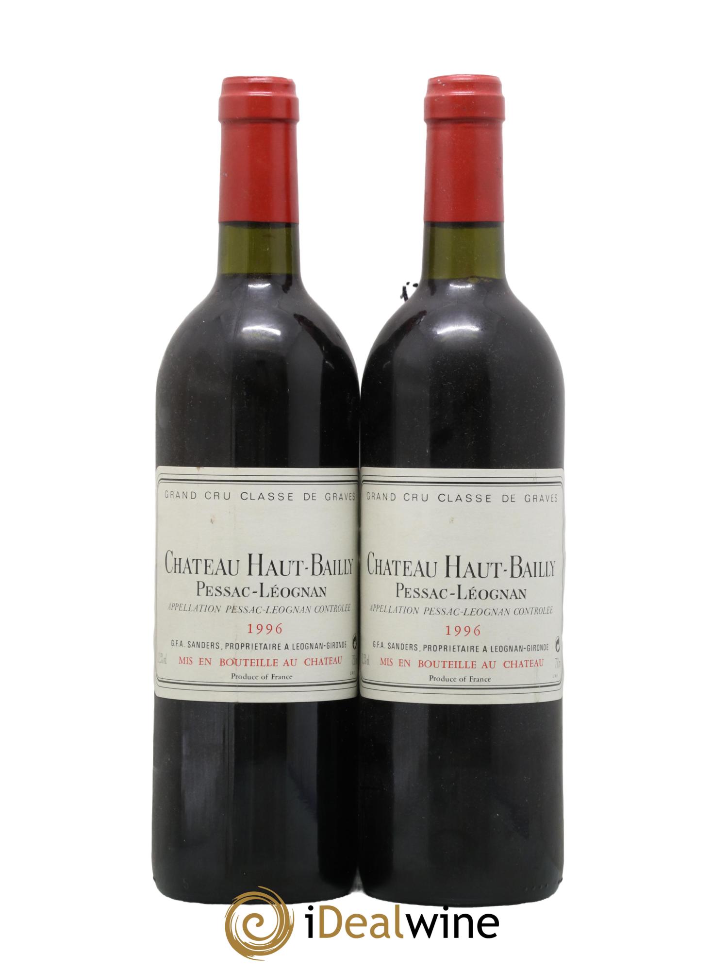 Château Haut-Bailly Cru Classé de Graves 1996 - Lot de 2 bouteilles - 0