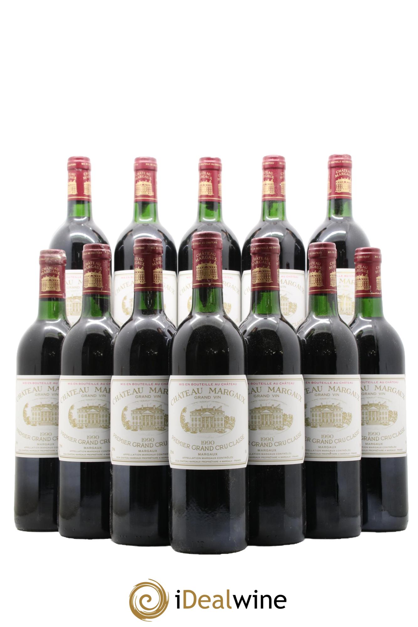 Château Margaux 1er Grand Cru Classé 1990 - Lot de 12 bouteilles - 0