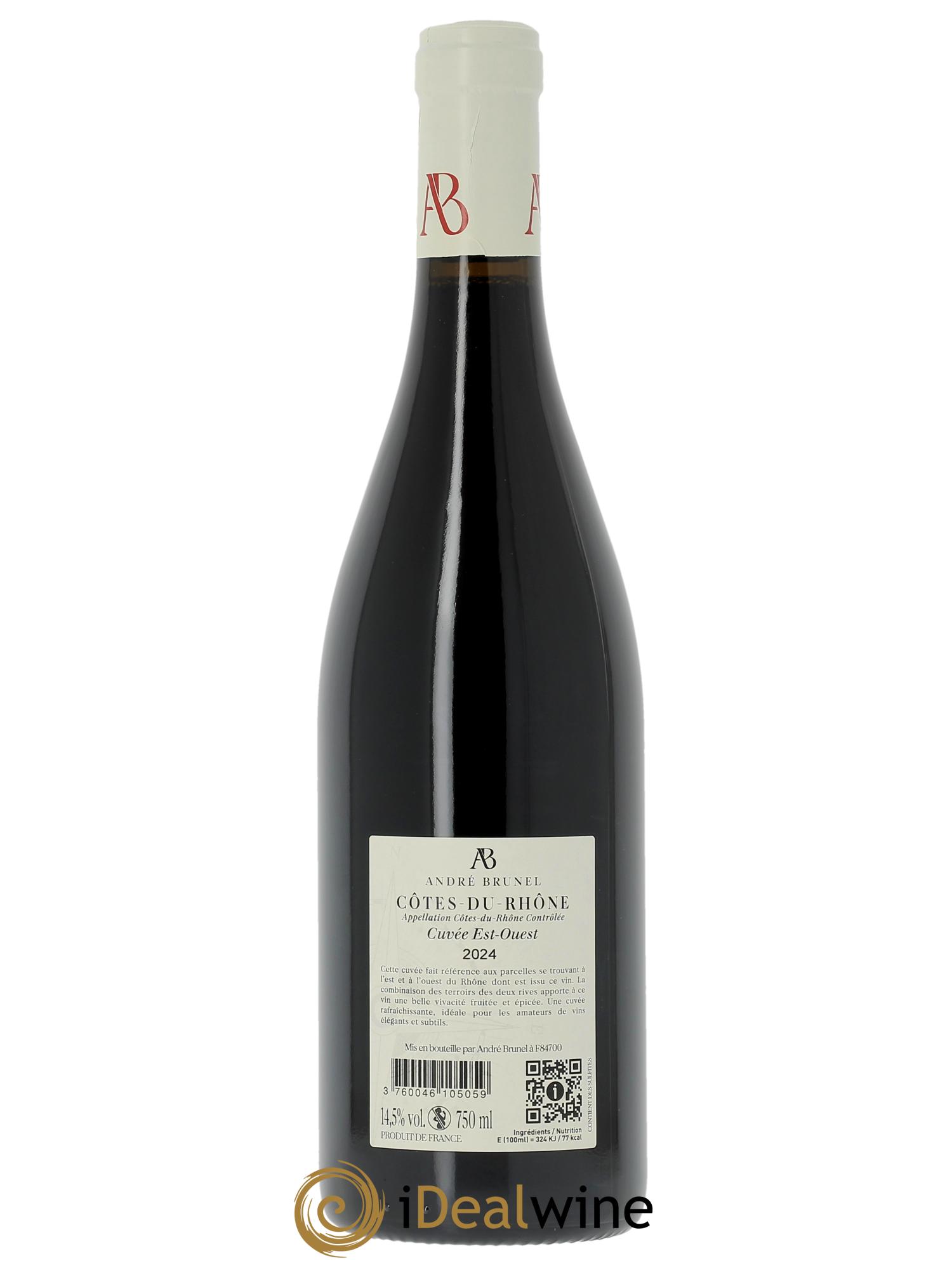Côtes-du-Rhône Est-Ouest André Brunel  2024 - Lot de 1 bouteille - 1