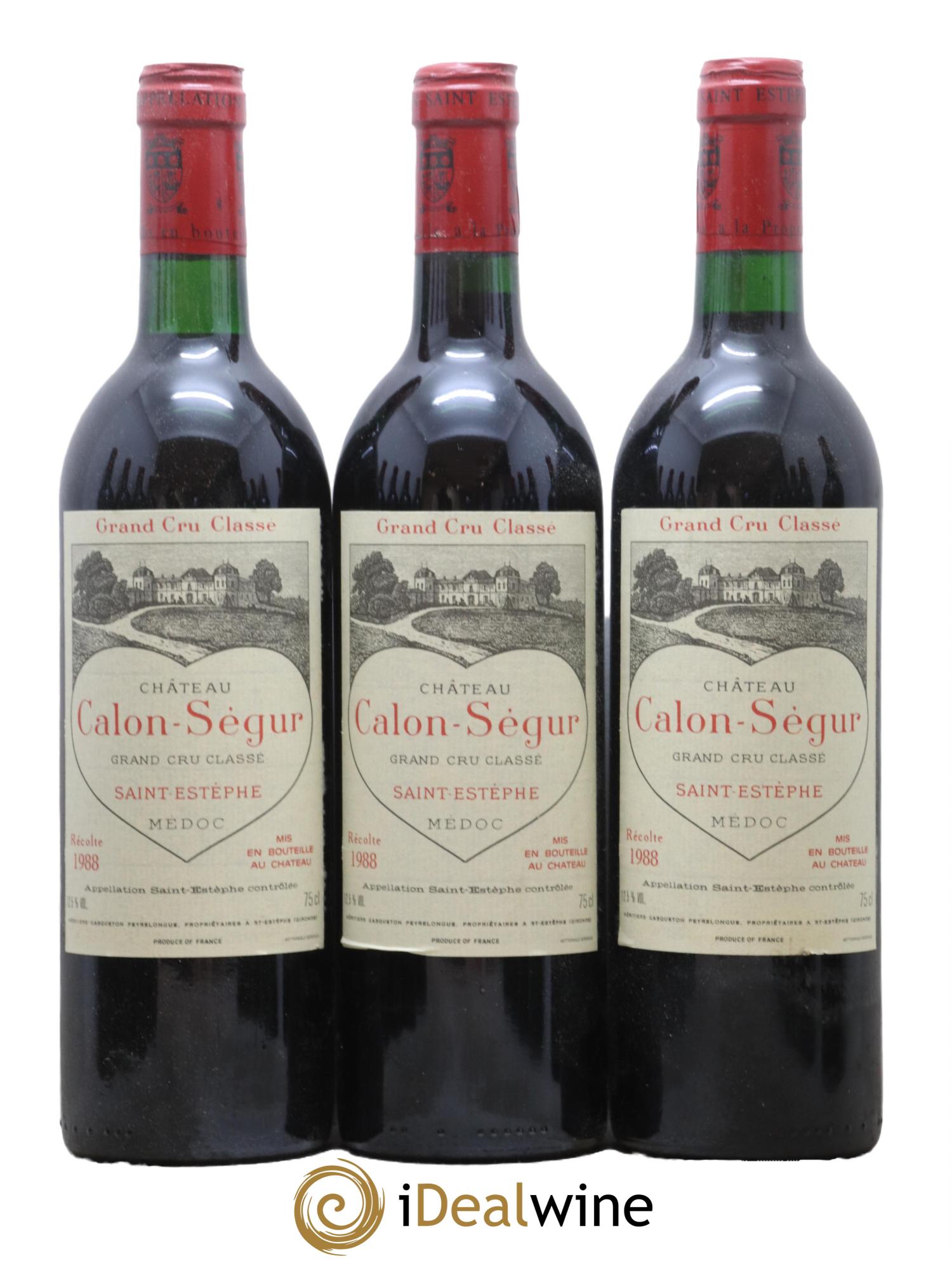 Château Calon Ségur 3ème Grand Cru Classé 1988 - Lot de 12 bouteilles - 1
