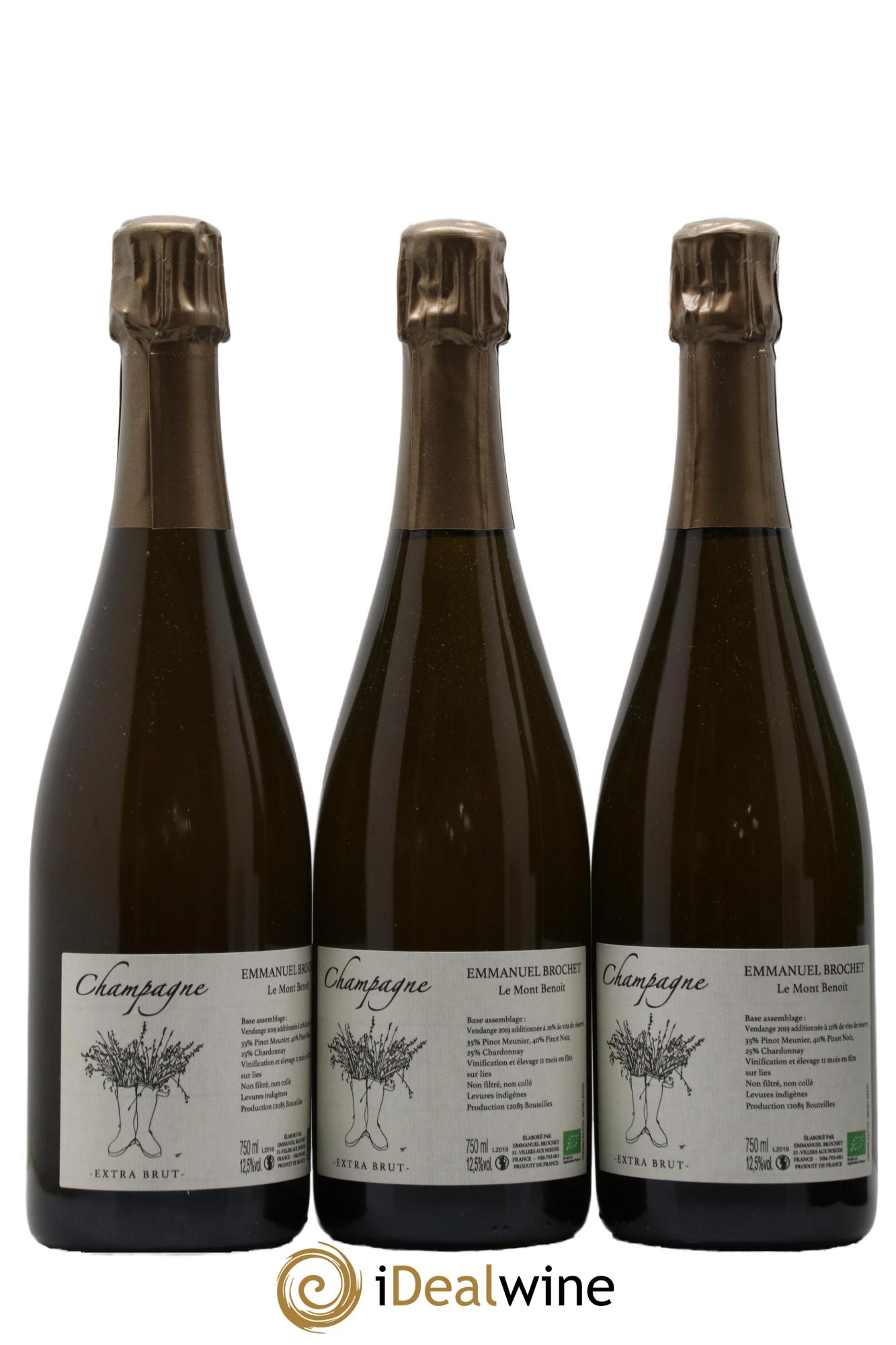 Le Mont Benoit Extra-Brut Emmanuel Brochet - Lot de 3 bouteilles - 0