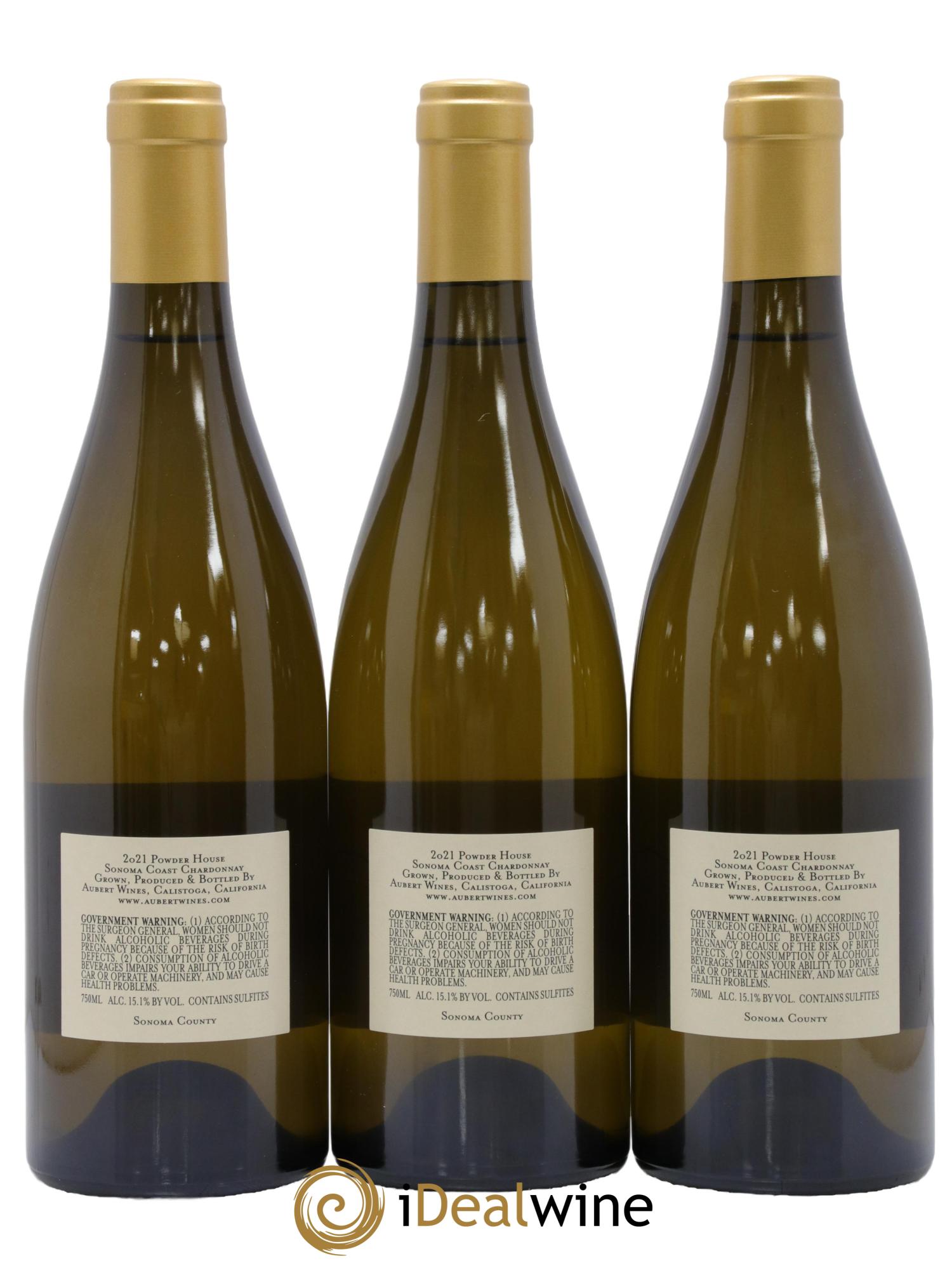 USA California Sonoma Coast Powder House Aubert 2021 - Lot de 3 bouteilles - 1