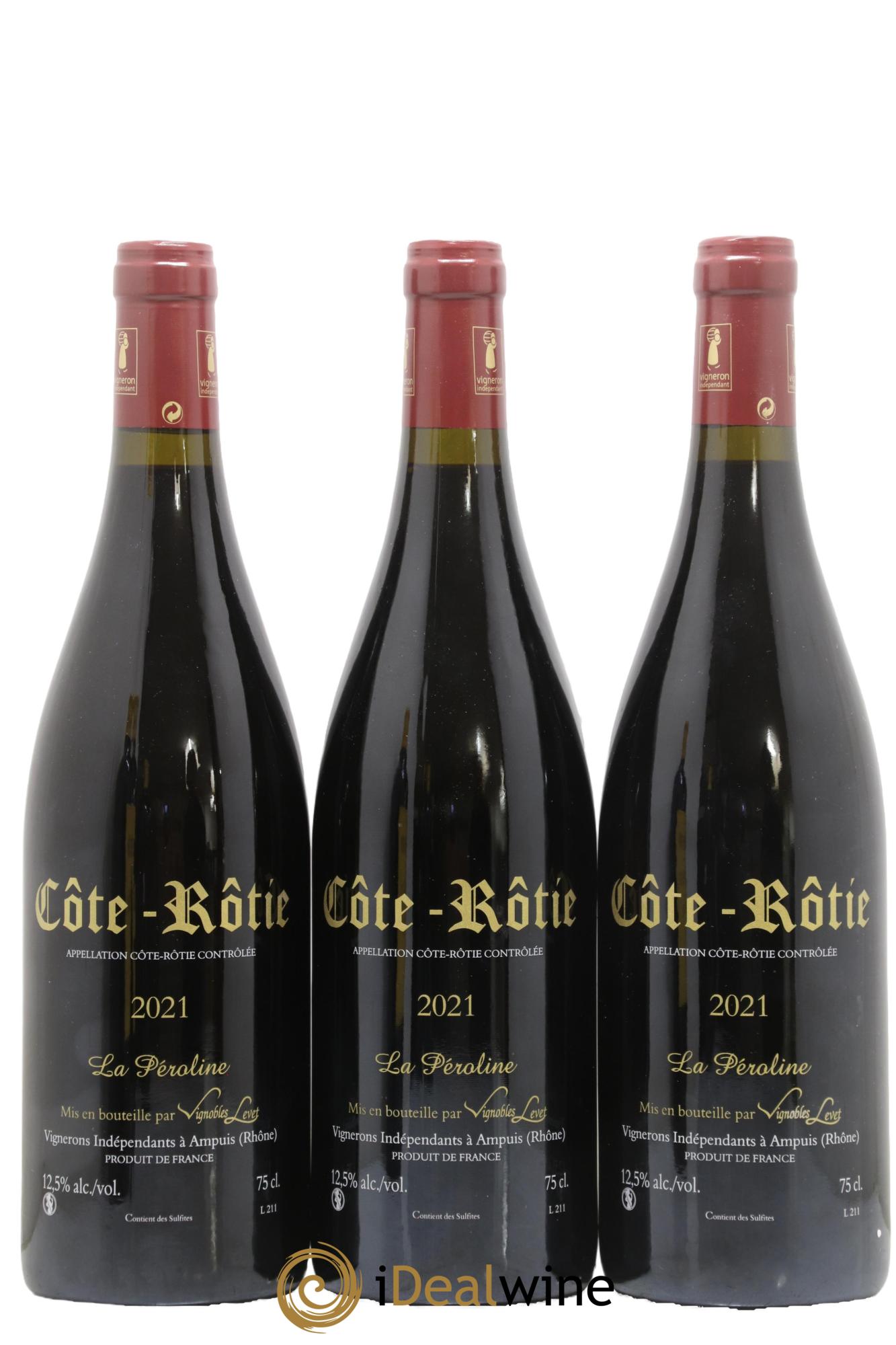 Côte-Rôtie La Péroline Vignobles Levet 2021 - Lotto di 3 bottiglie - 1