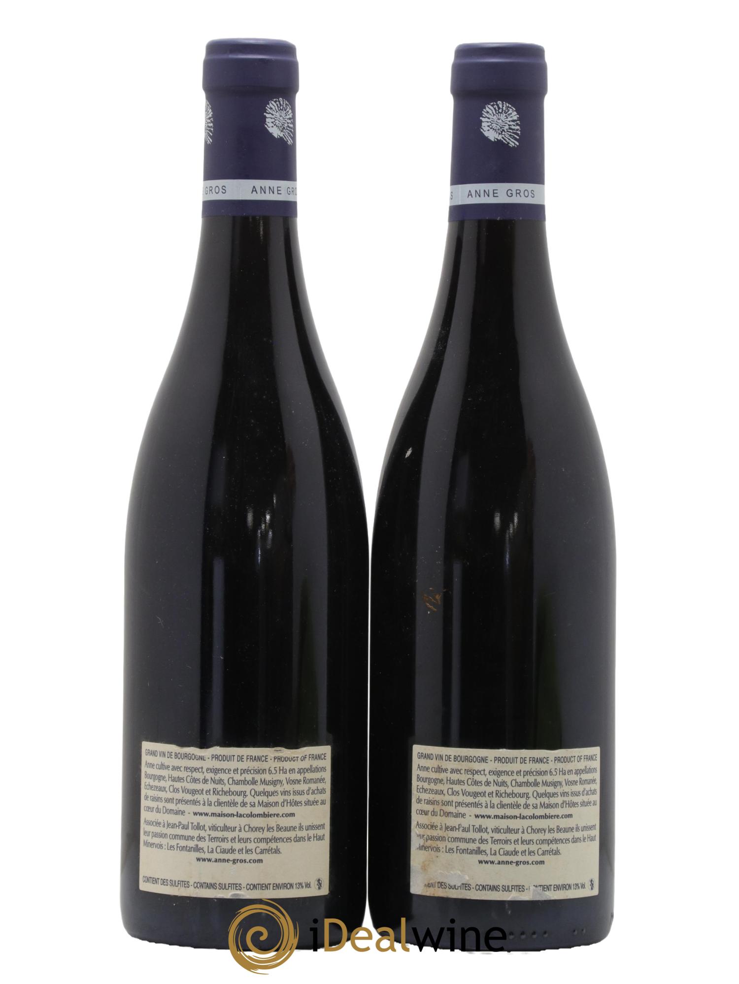 Clos de Vougeot Grand Cru Le Grand Maupertui Anne Gros 2010 - Lot de 2 bouteilles - 1