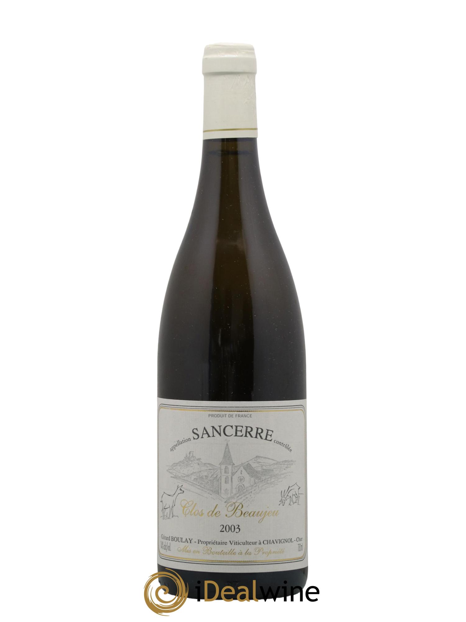 Sancerre Clos de Beaujeu Gérard Boulay 2003 - Lot de 1 bouteille - 0