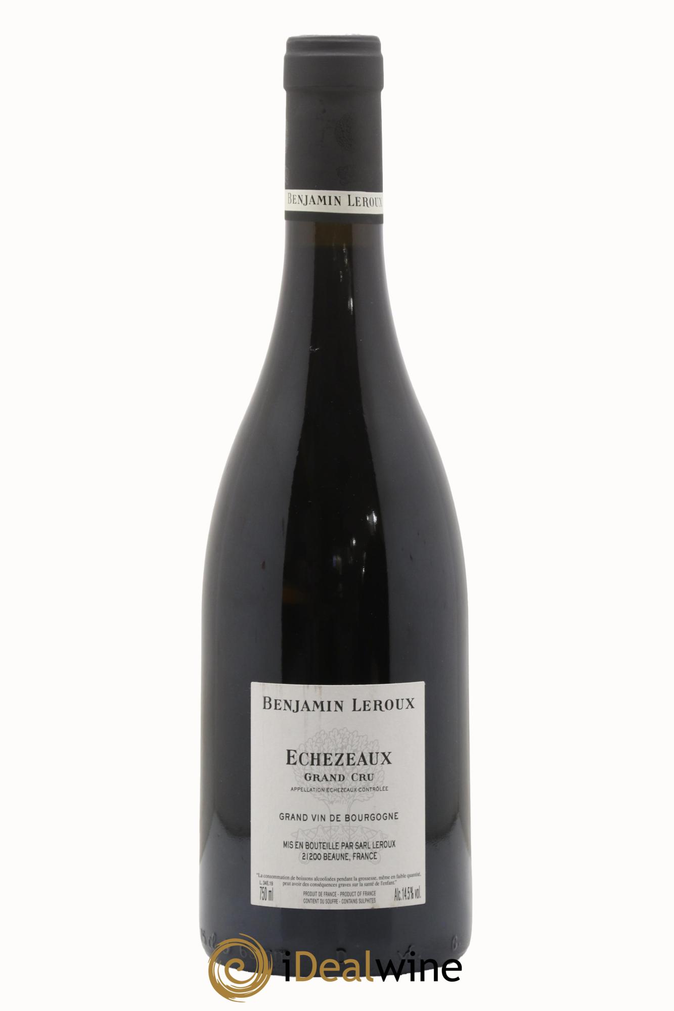 Echezeaux Grand Cru Benjamin Leroux 2019 - Lot de 1 bouteille - 1