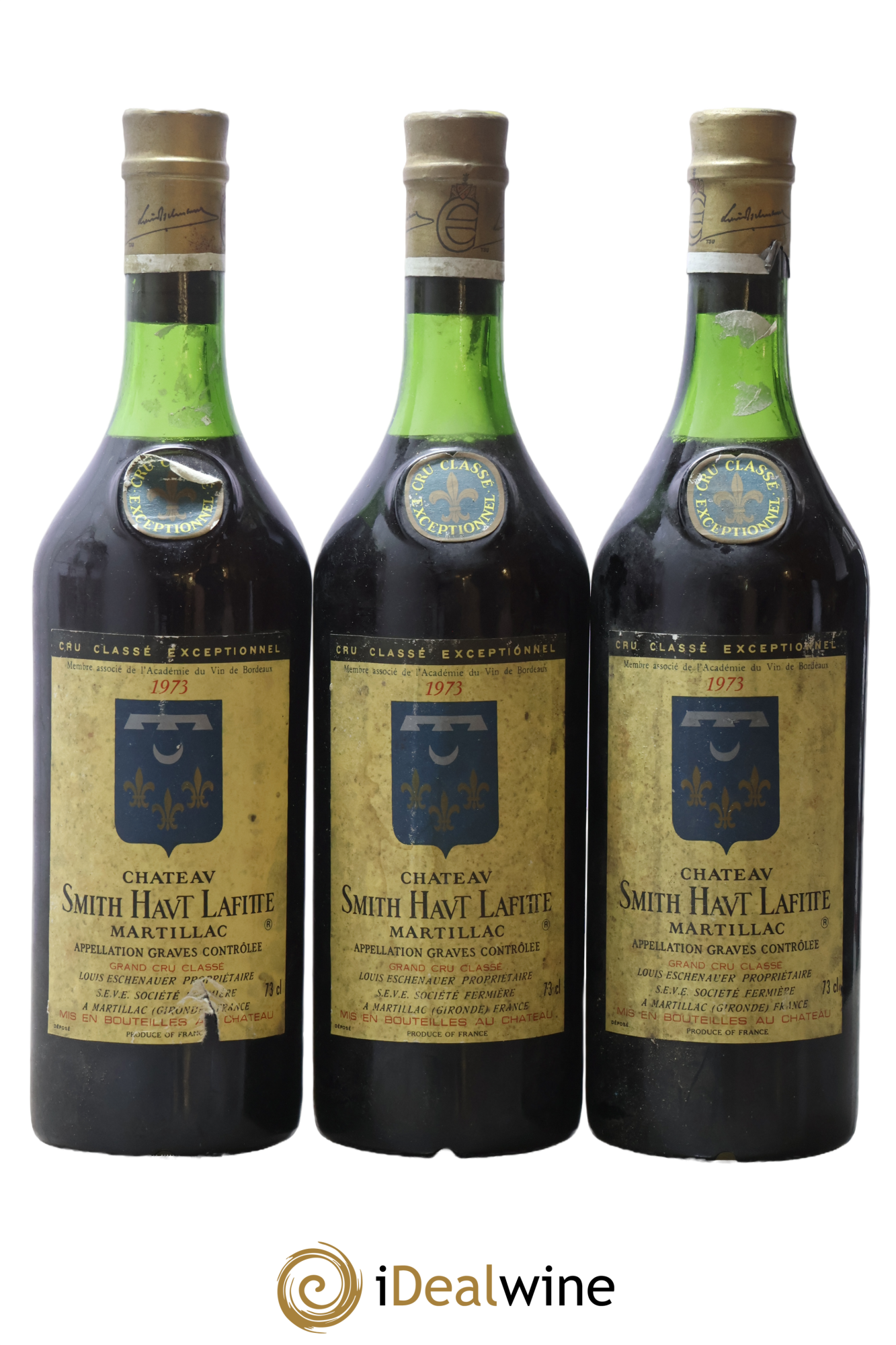 Château Smith Haut Lafitte Cru Classé de Graves 1973 - Lot de 3 bouteilles - 0