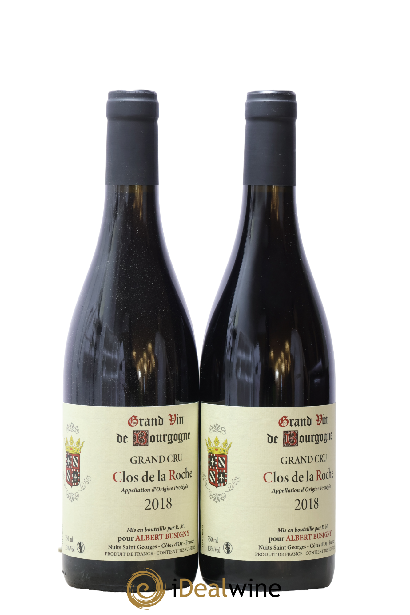 Clos de la Roche Grand Cru Albert Busigny 2018 - Lotto di 2 bottiglie - 0