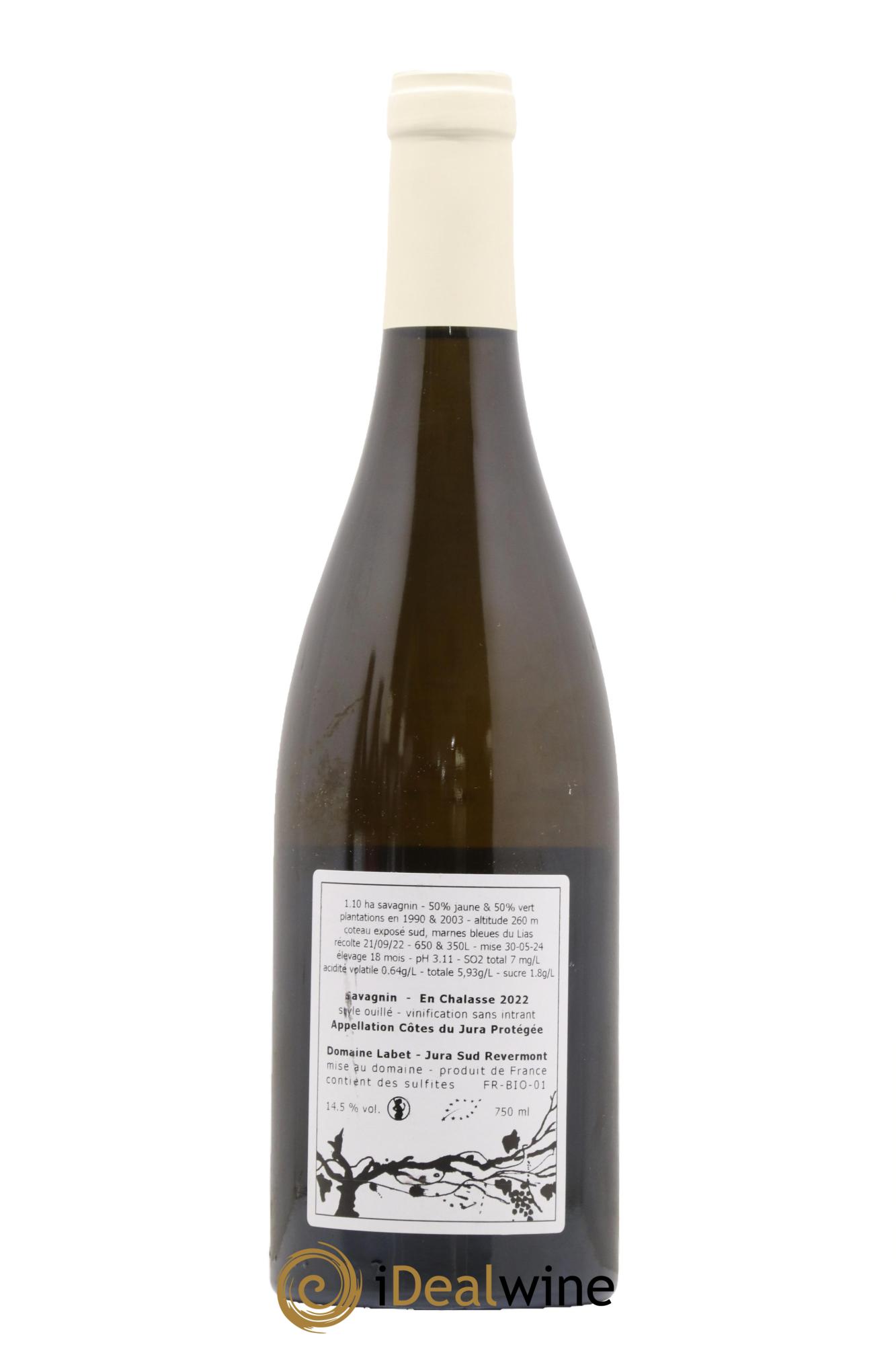 Côtes du Jura Fleur de Savagnin En Chalasse Romain - Julien - Charline Labet 2022 - Lot de 1 bouteille - 1