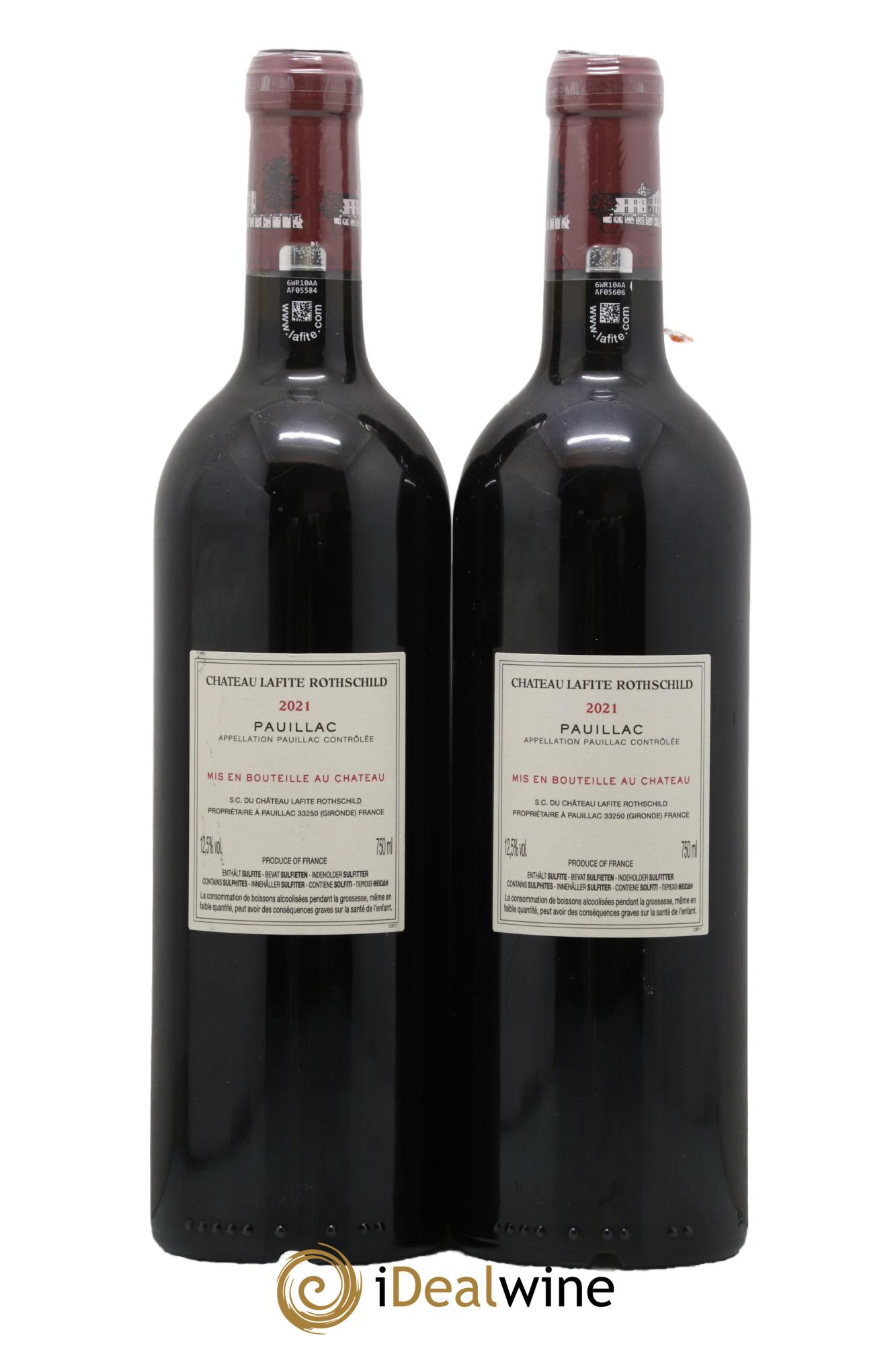 Château Lafite Rothschild 1er Grand Cru Classé 2021 - Lot de 2 bouteilles - 1