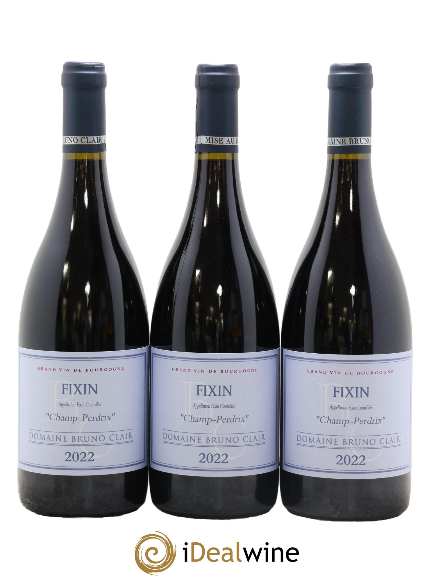 Fixin Champs Perdrix Bruno Clair 2022 - Lot de 3 bouteilles - 0