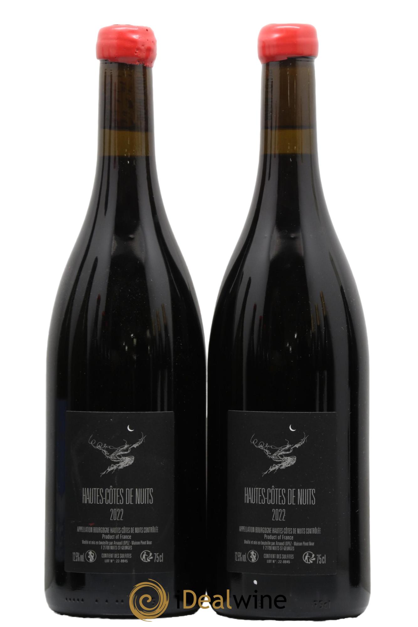 Hautes-Côtes de Nuits Pinot Noar Arnaud Lopez 2022 - Lot de 2 bouteilles - 1