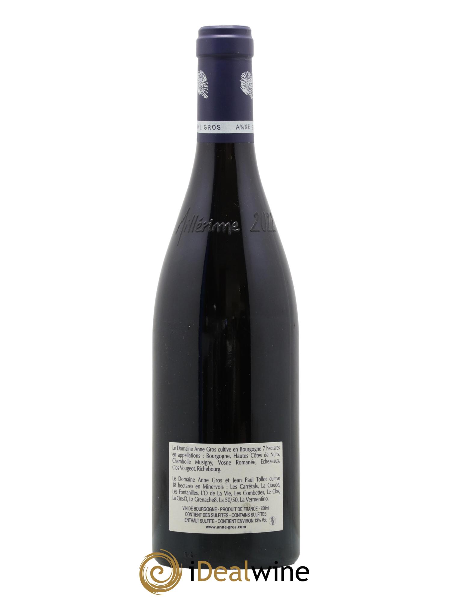 Clos de Vougeot Grand Cru Le Grand Maupertui Anne Gros 2022 - Lot de 1 bouteille - 1