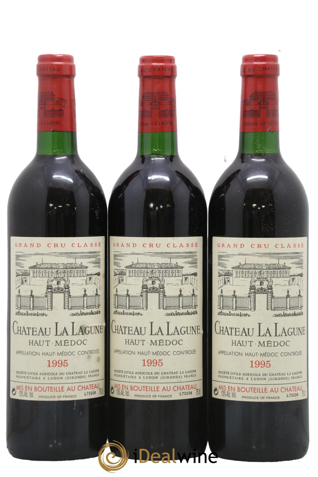 Château la Lagune 3ème Grand Cru Classé 1995 - Lot de 3 bouteilles - 0